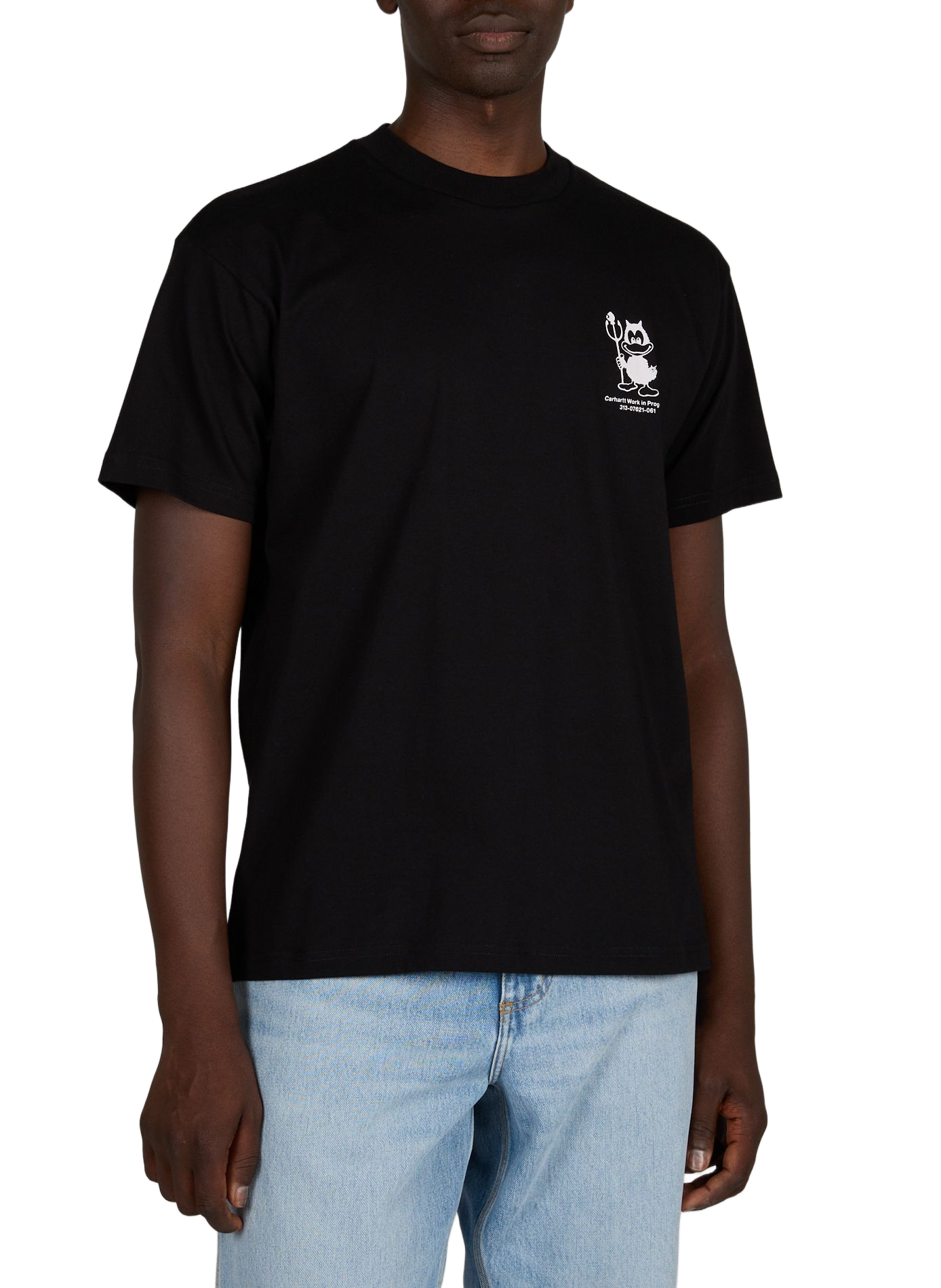Tee-shirt droit sérigraphié CARHARTT WIP Noir