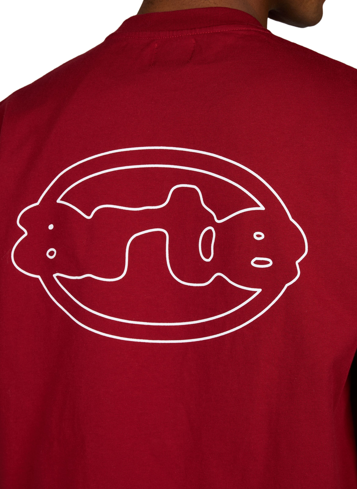 Round neck straight fit cotton T-shirt with screen printing ARTE ANTWERP Red