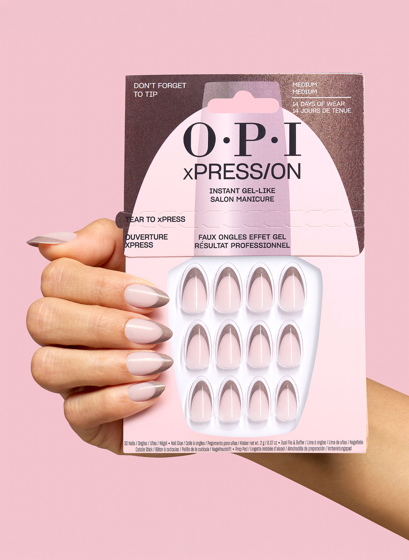 No olvides dejar propina - xPress/On OPI Rose clair & marron