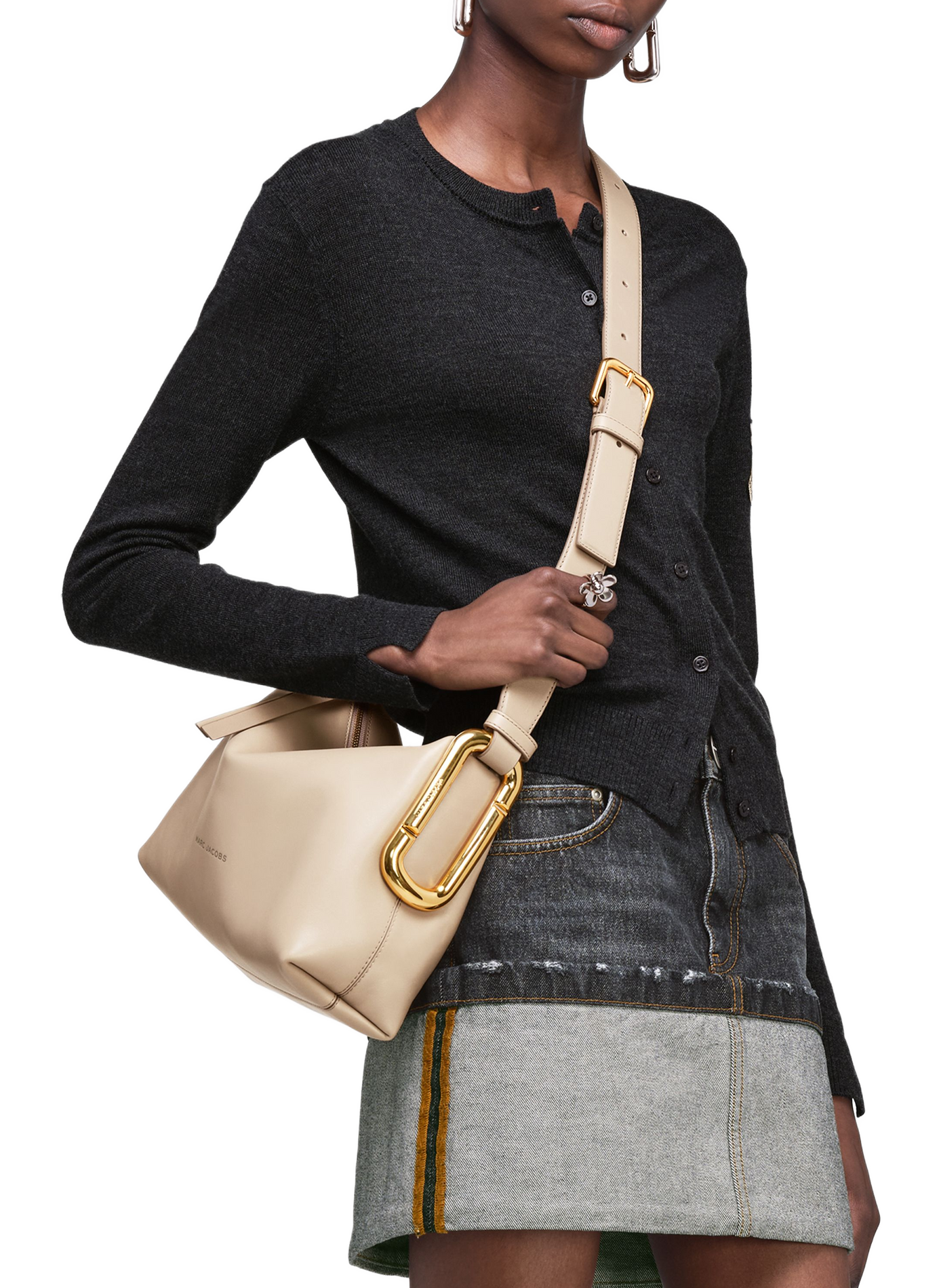 The Scene Medium leather shoulder bag MARC JACOBS Grey