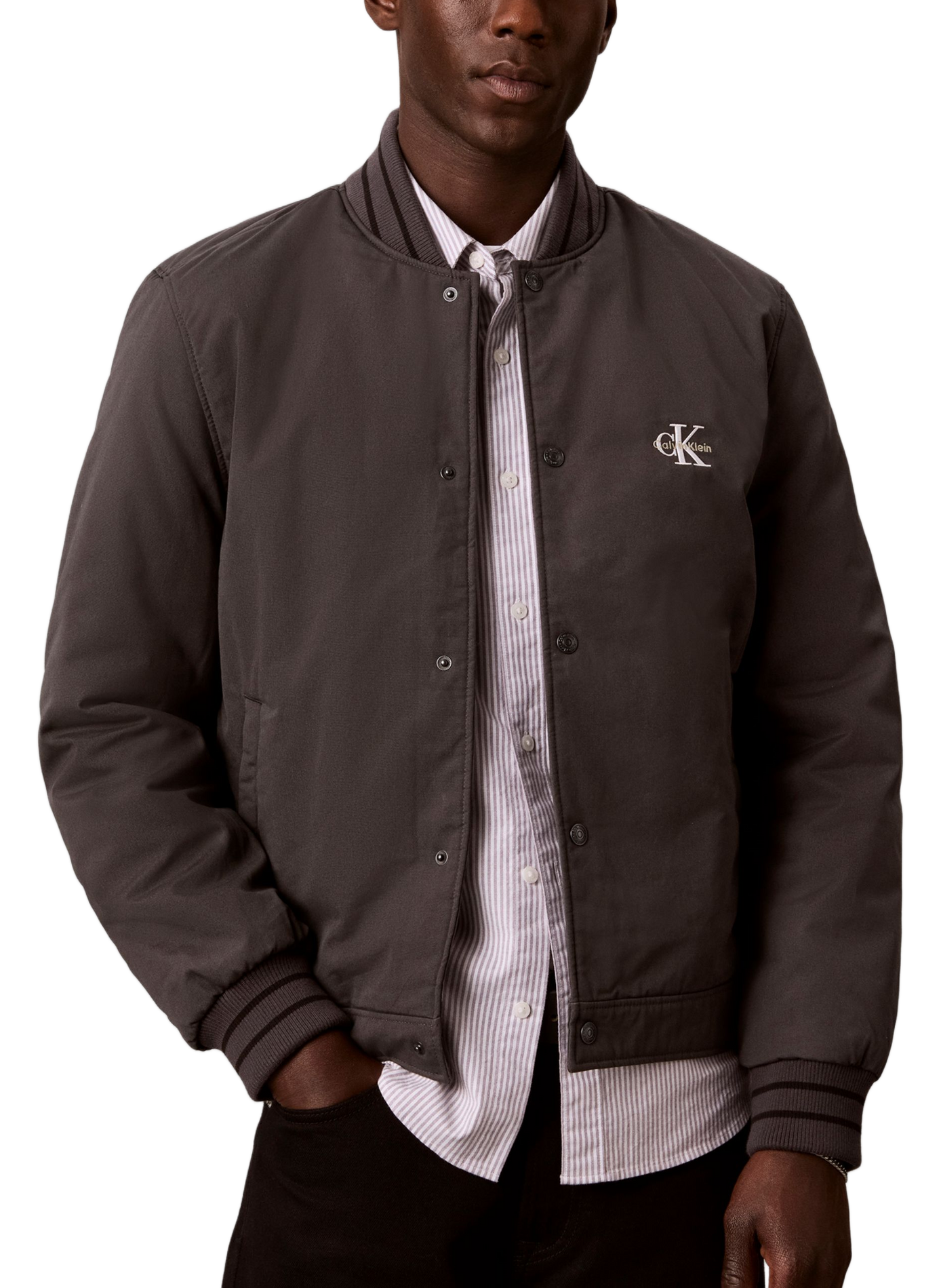 Teddykragen Daunenjacke CALVIN KLEIN Grau