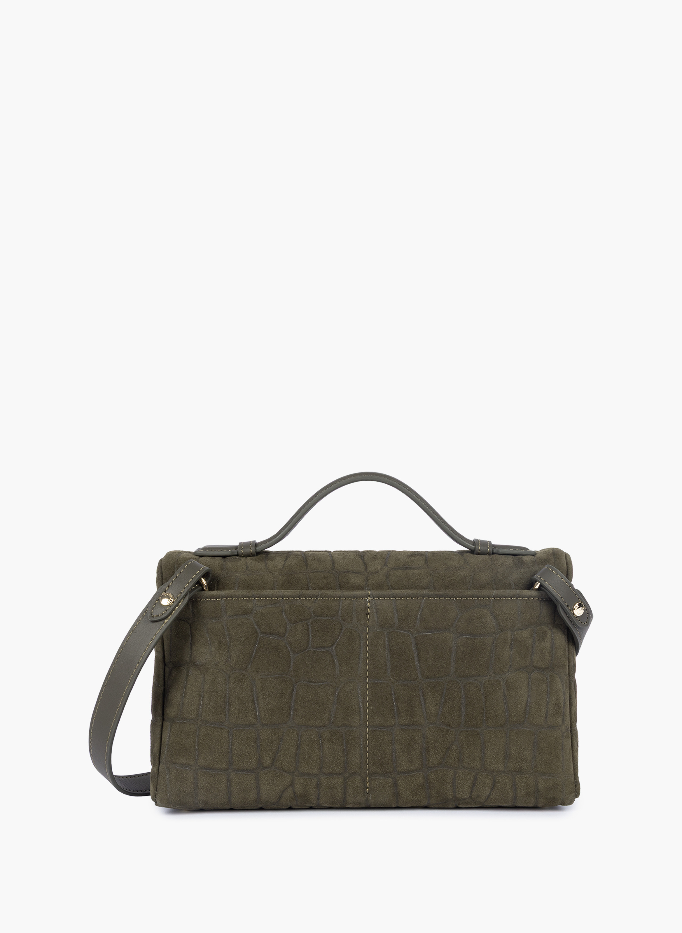 Sac boite - suède exo | Kaki LANCASTER Femme