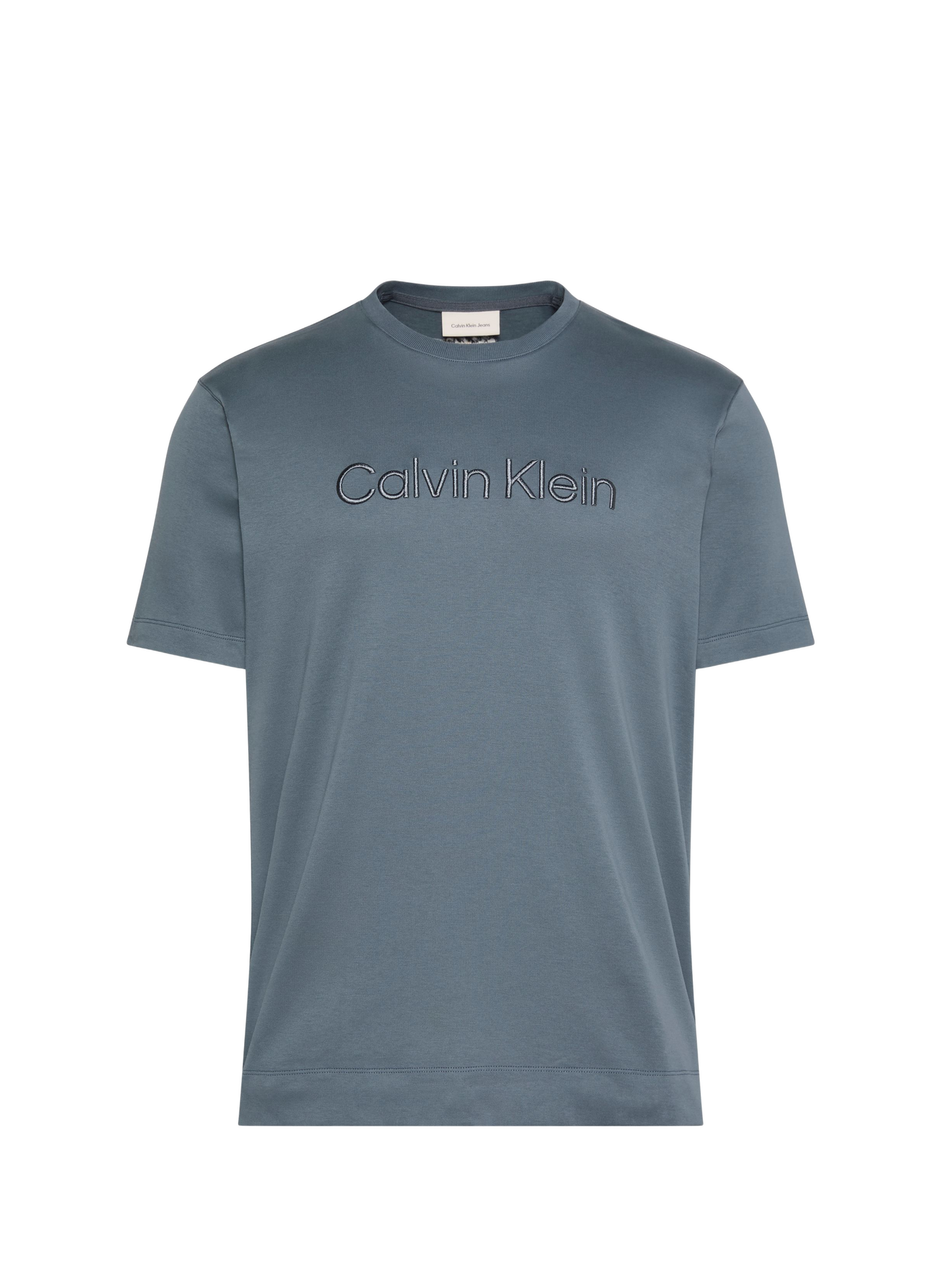 T-shirt droit en coton CALVIN KLEIN Gris
