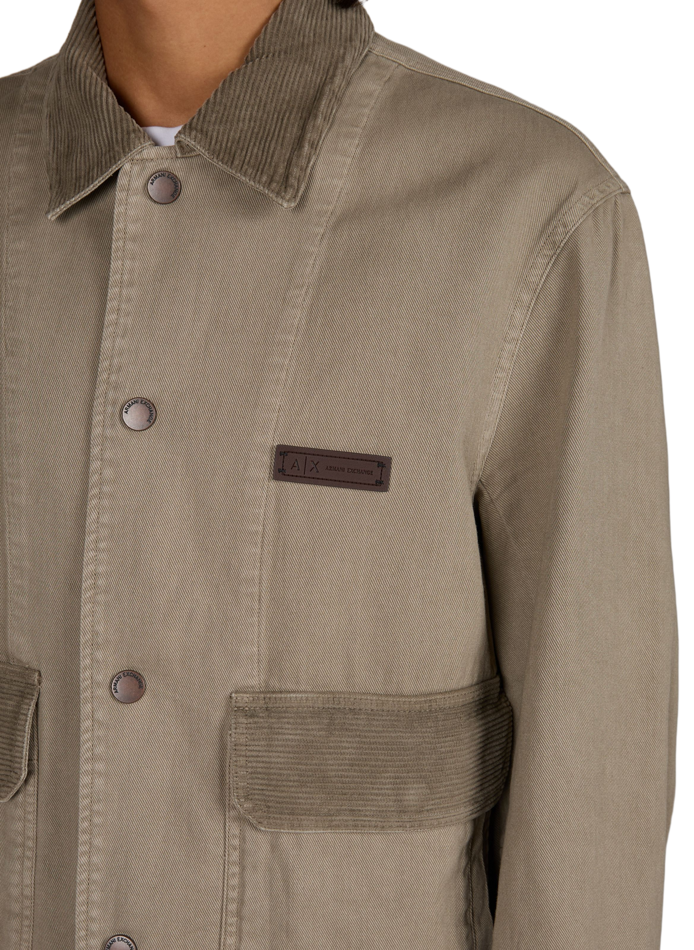 Oversized katoenen jas ARMANI EXCHANGE Beige