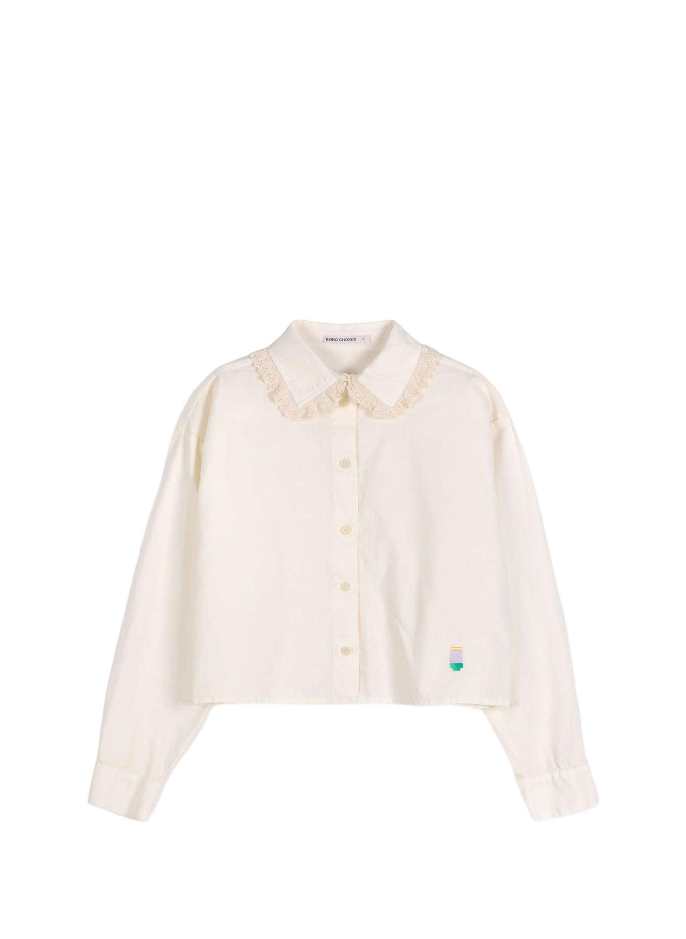Chemise droite à col dentelle BOBO CHOSES Beige