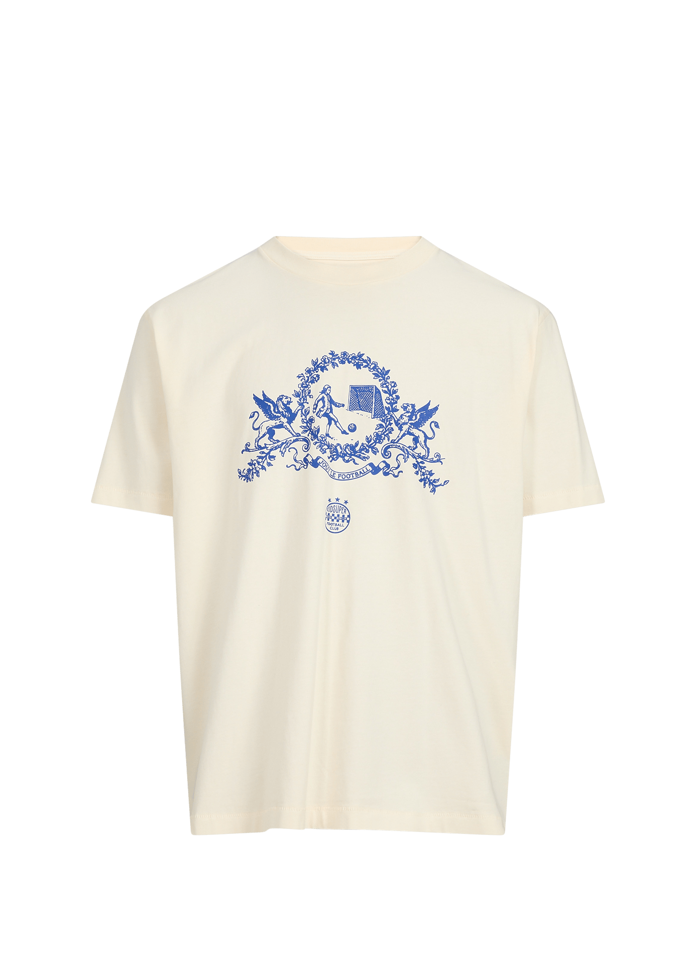 Weit geschnittenes bedrucktes T-Shirt aus Baumwolle KIDSUPER Beige