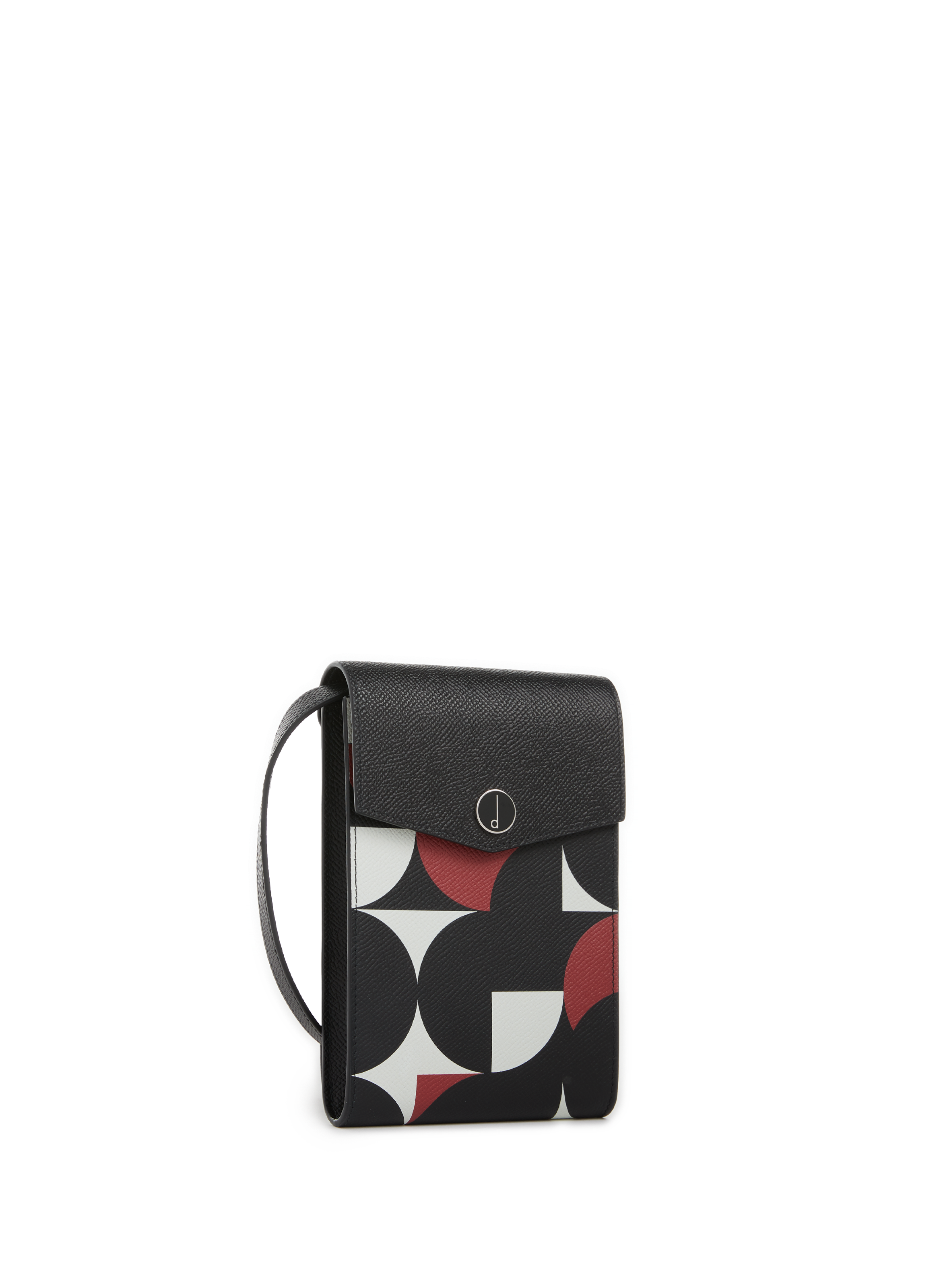 Pochette à logo en cuir