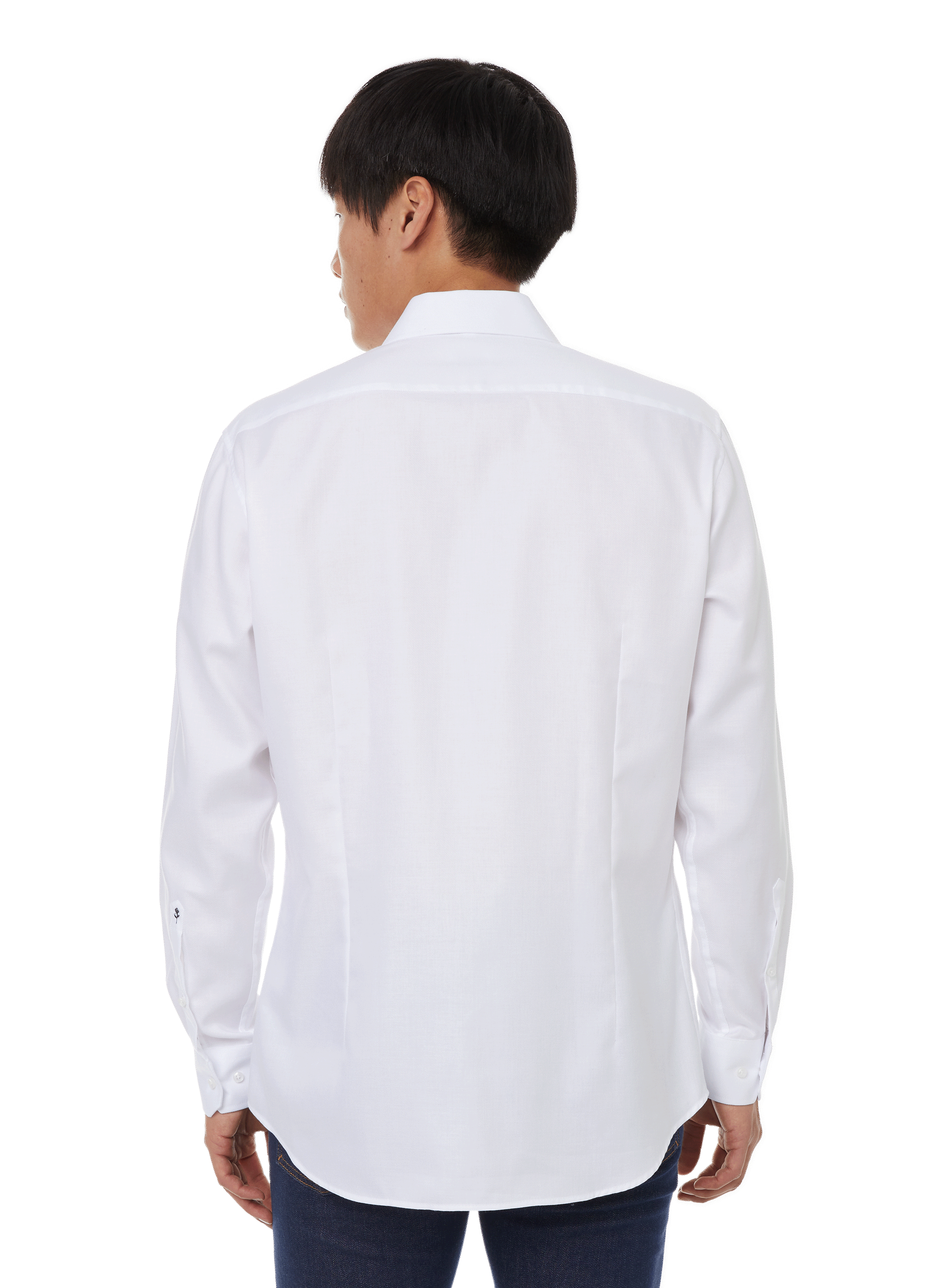 Chemise à Boutons-pression Popeline De Coton Blanc