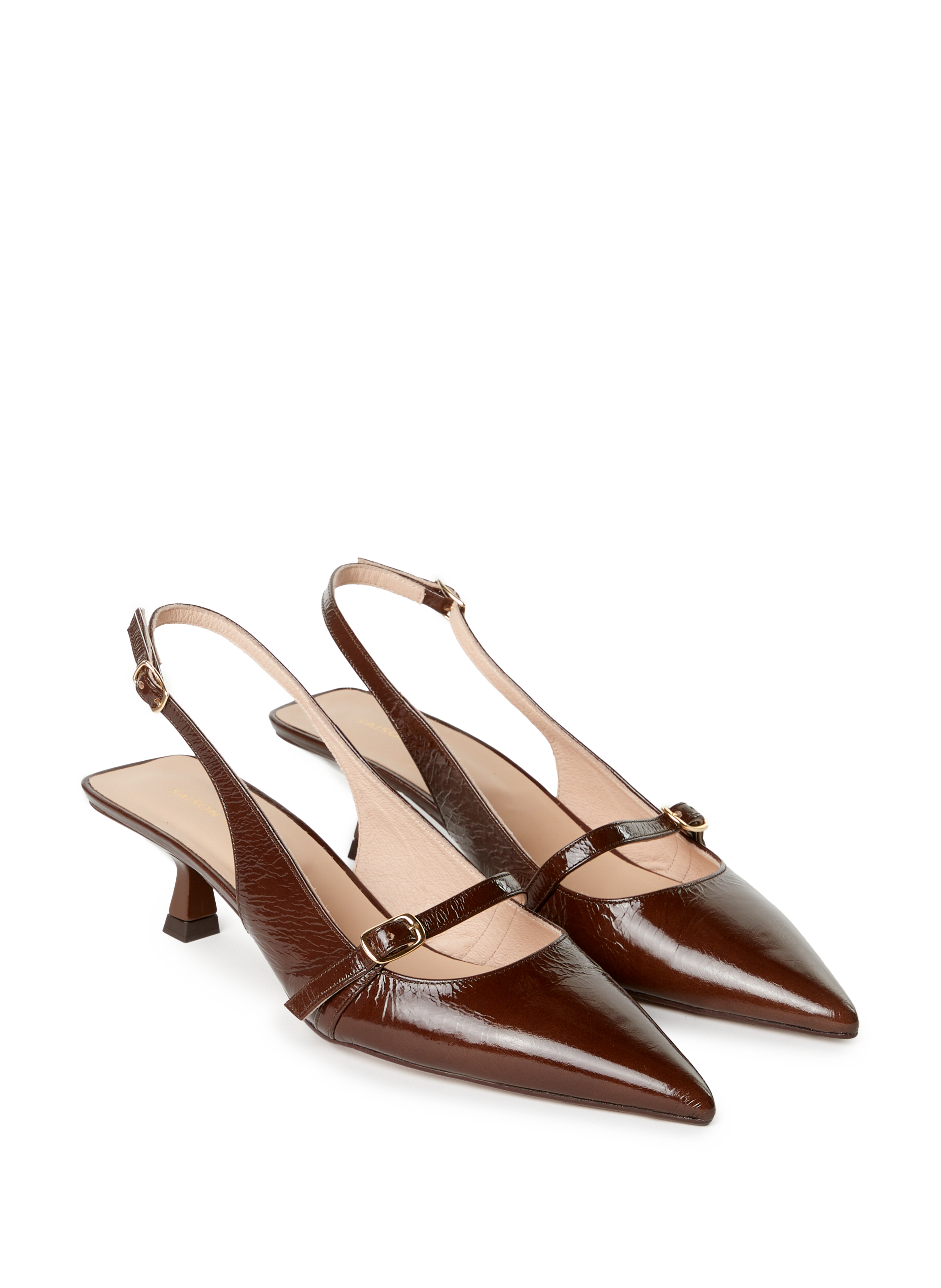 Leather slingback SAISON 1865 Brown