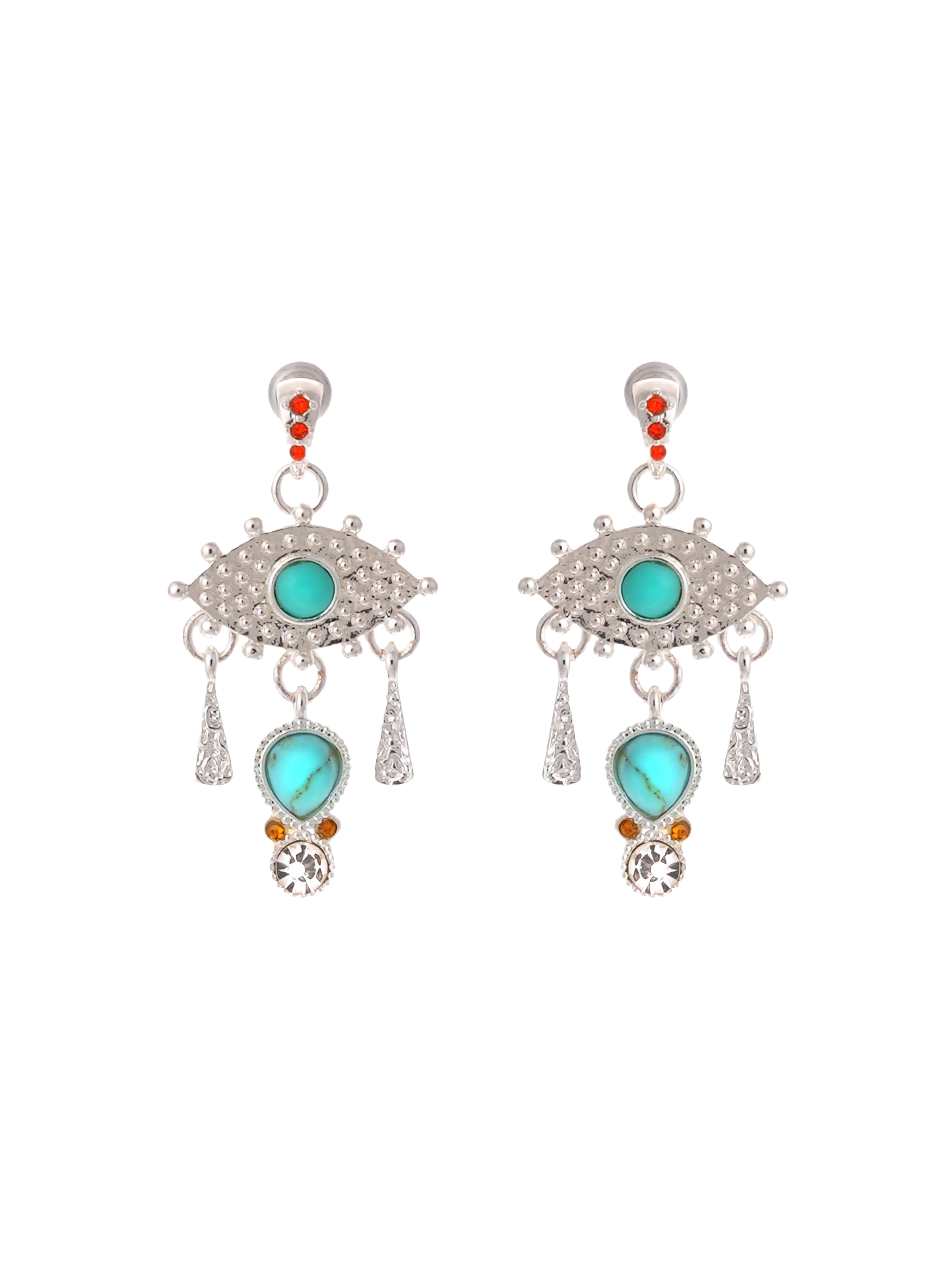 Boucles d'oreilles pendantes pour oreilles percées syracuz HIPANEMA Argent