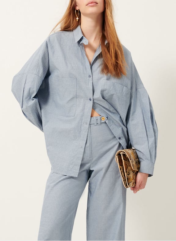 Chemise ample rayée en coton fontania Bleu by SESSUN SESSUN Chemise ample rayée en coton fontania Bleu