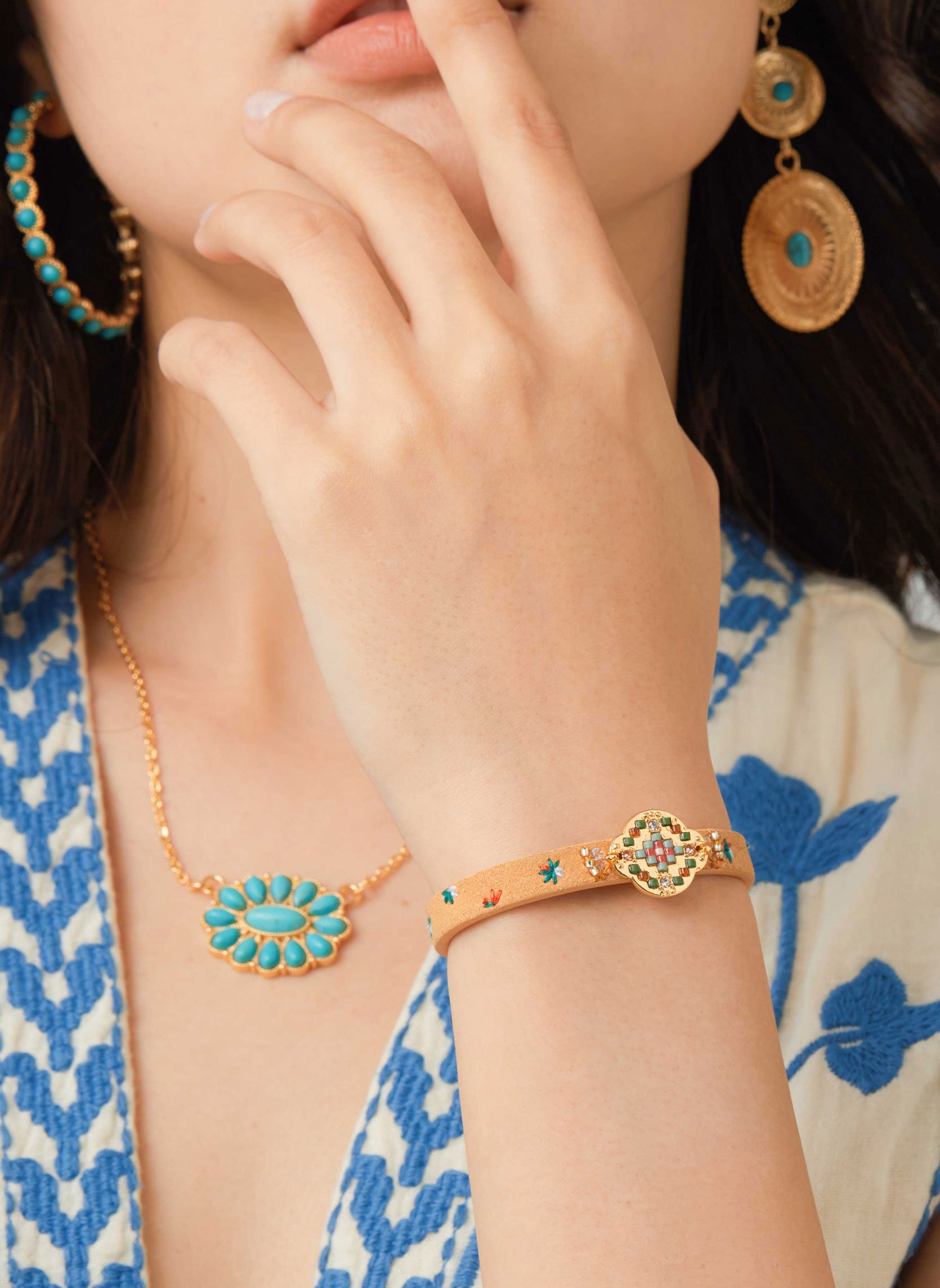 Bracelet avec fermoir aimanté et placage eclectik HIPANEMA Orange