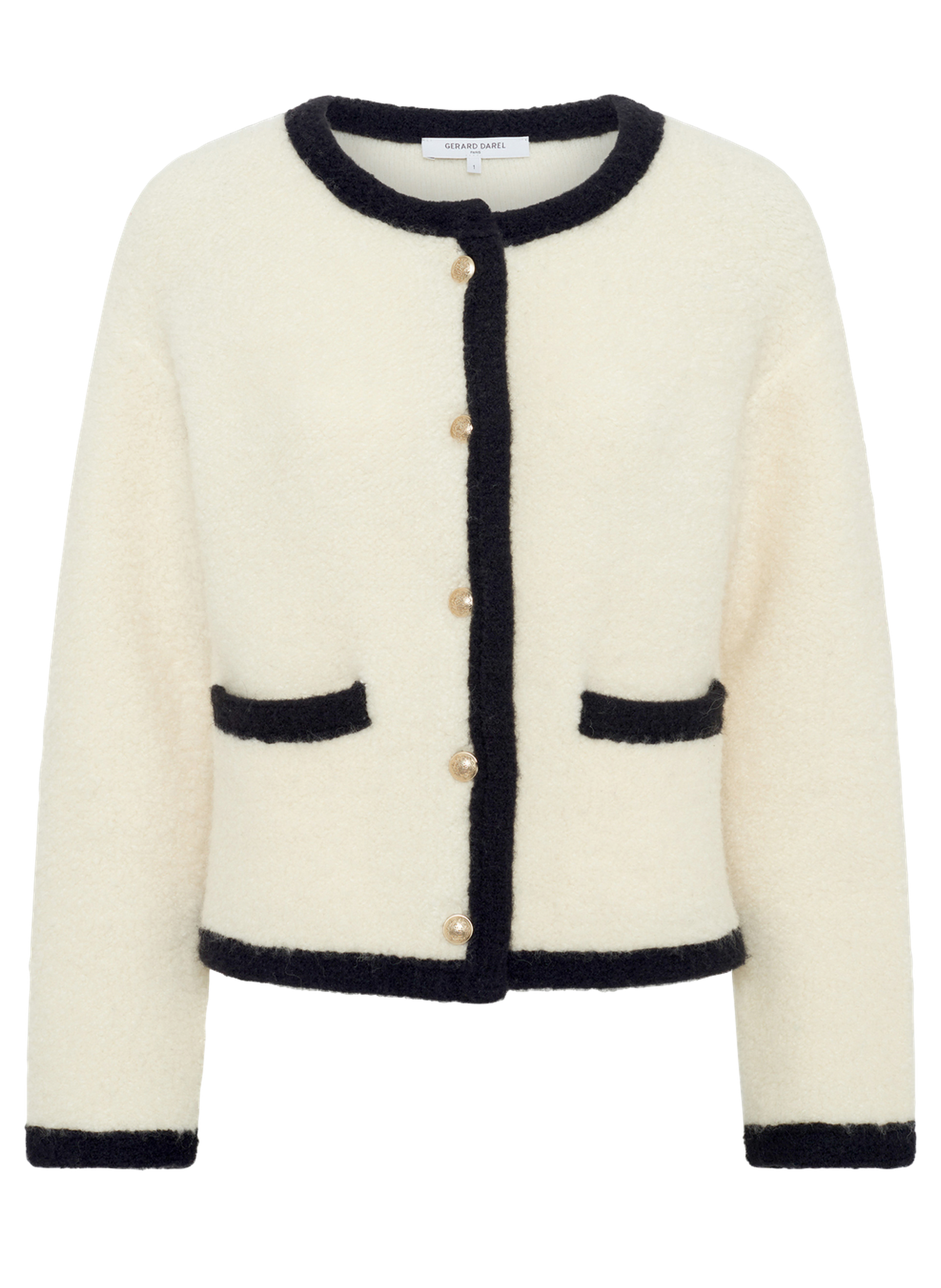Gilet en bouclette contrastée - ewa GERARD DAREL Beige