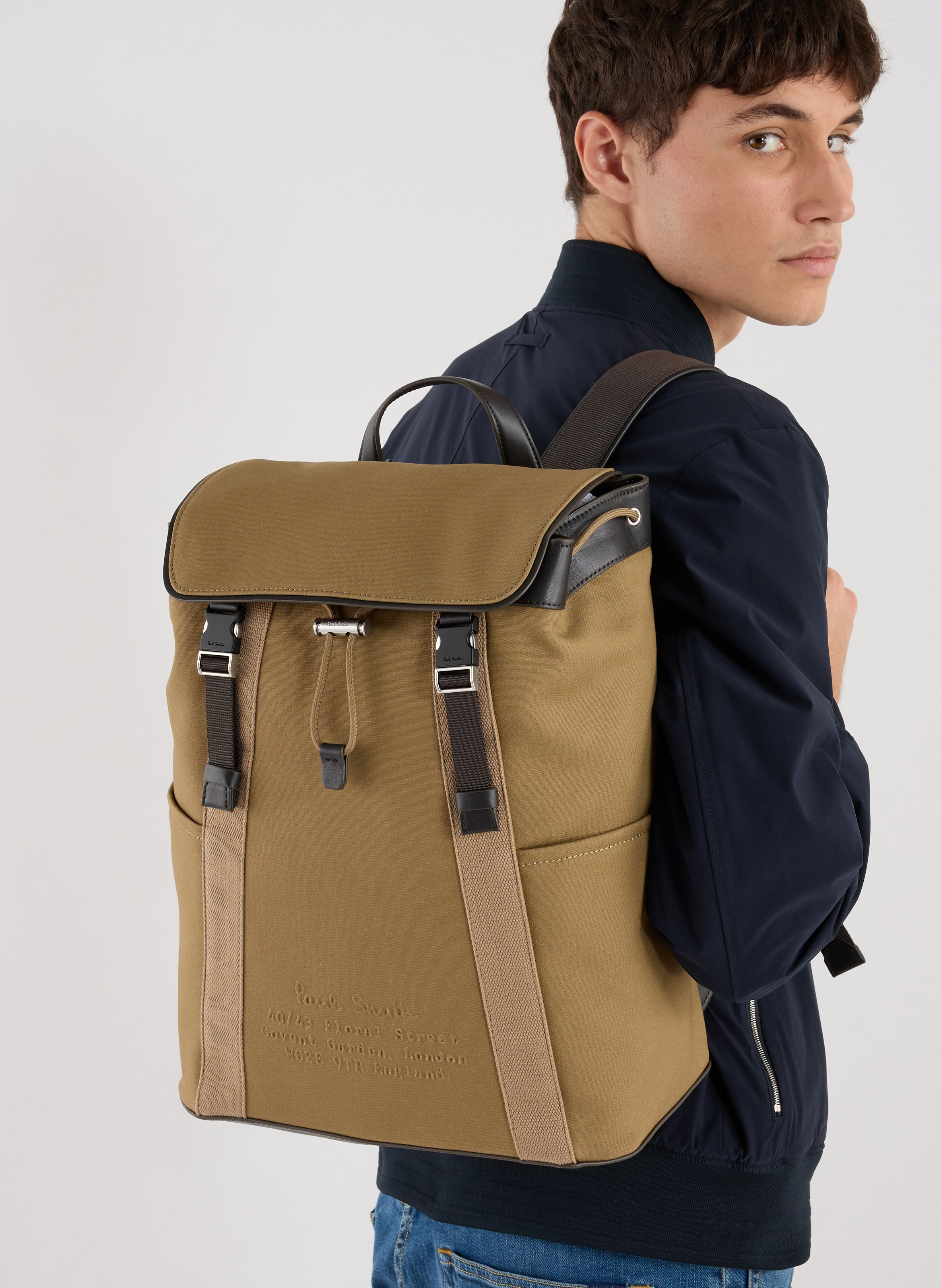 Sac à dos en coton PAUL SMITH Marron