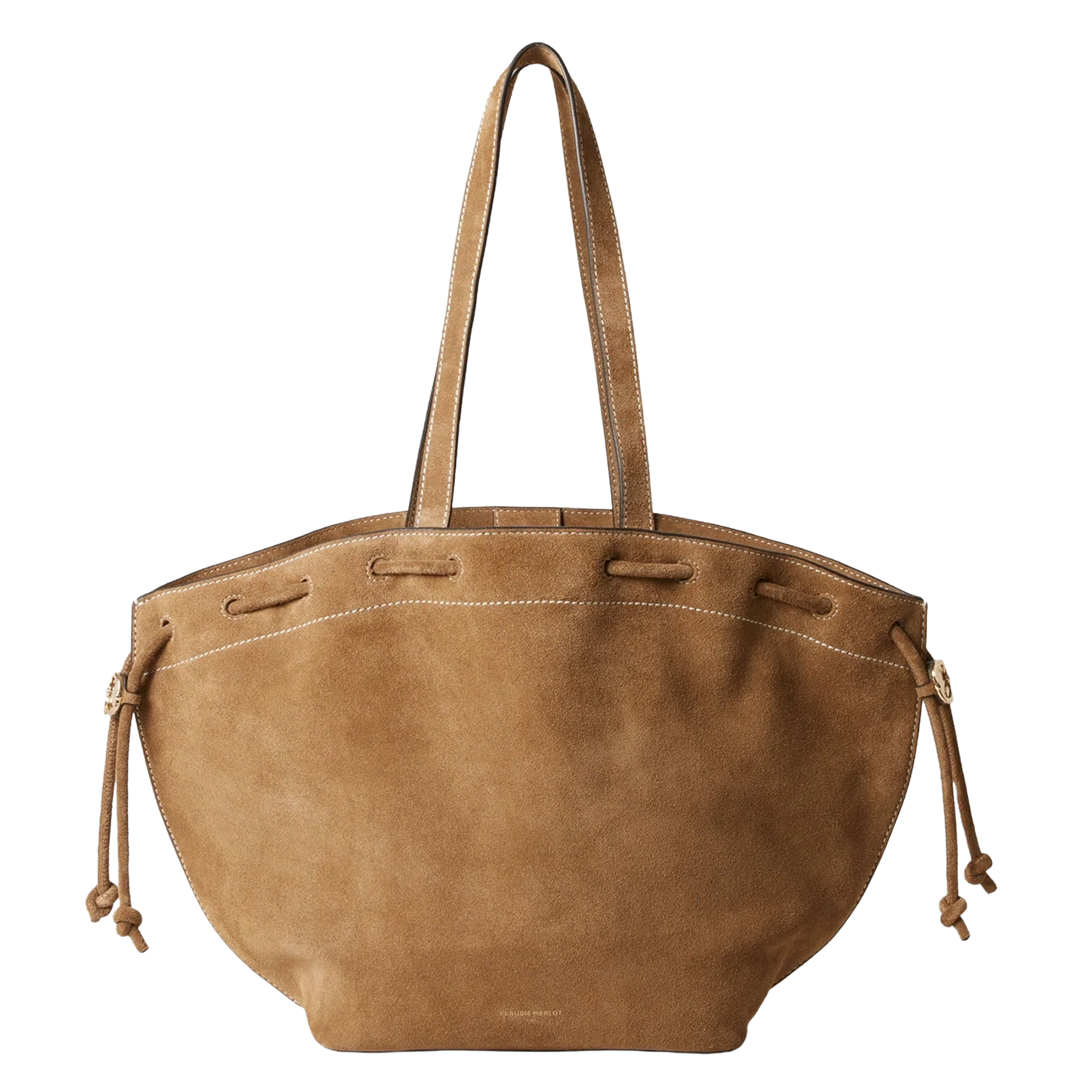 Cabas en cuir velours souple CLAUDIE PIERLOT Beige