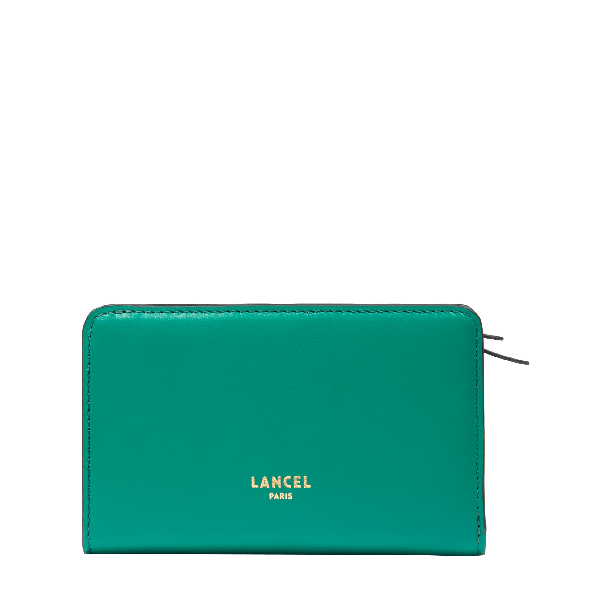 LANCEL Portefeuille rectangulaire zippé origami de lancel en cuir Vert