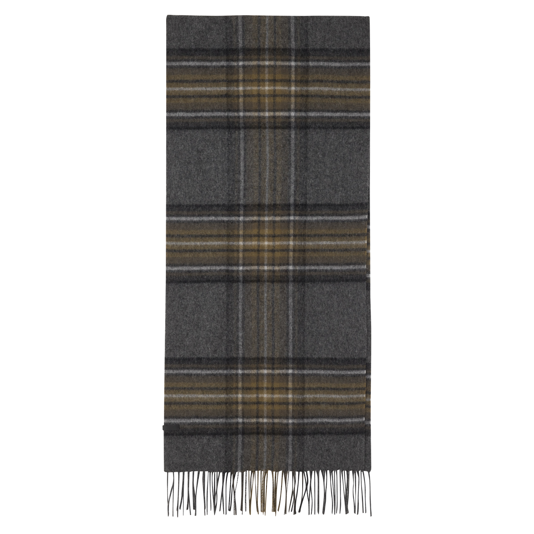 Echarpe à carreaux en laine IKKS Gris