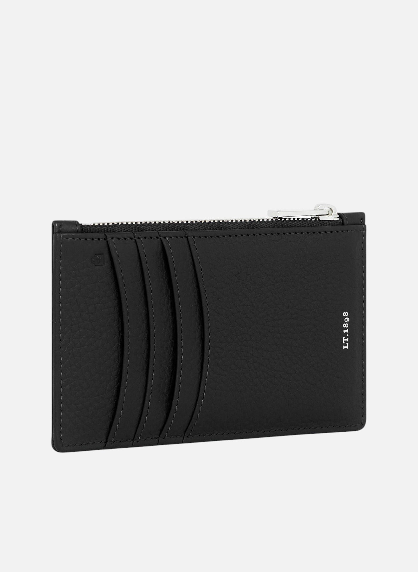 Porte cartes zippé romy en cuir grainé LE TANNEUR Noir
