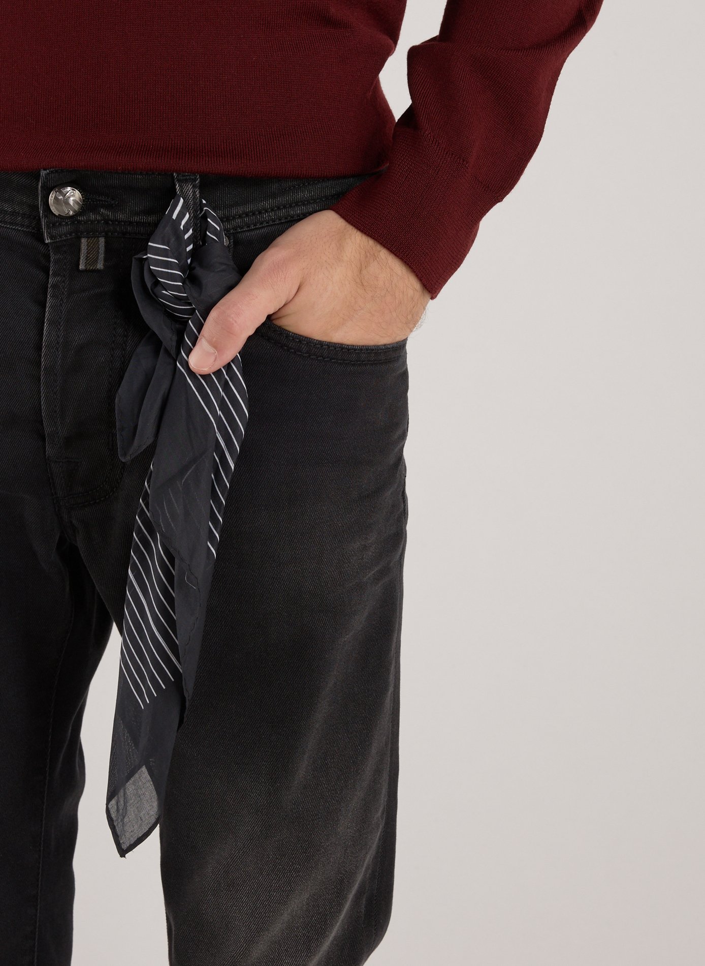 Cotton-blend slim-fit jeans JACOB COHEN Black