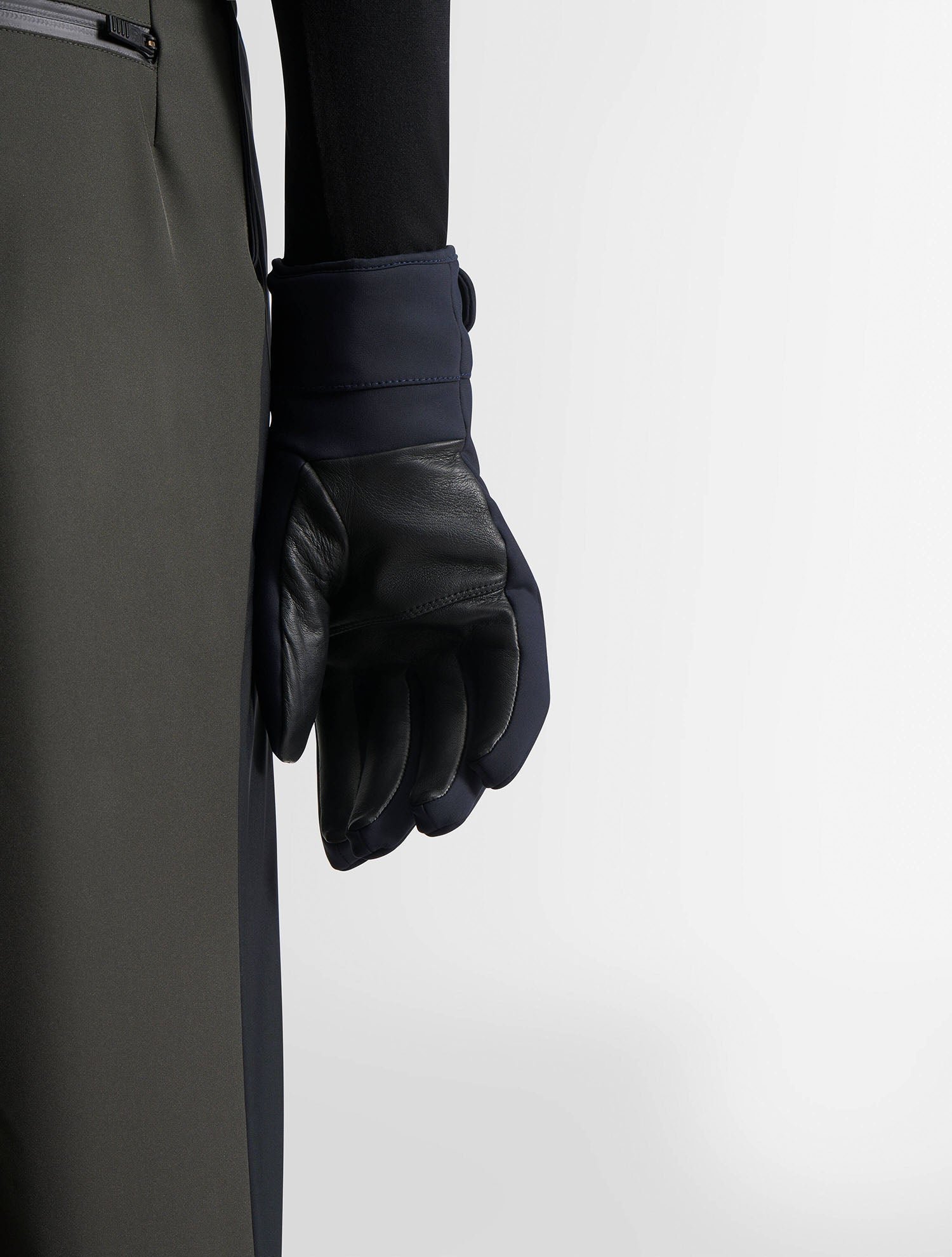 Gants de ski glacier m glove cuir de chevre FUSALP Bleu