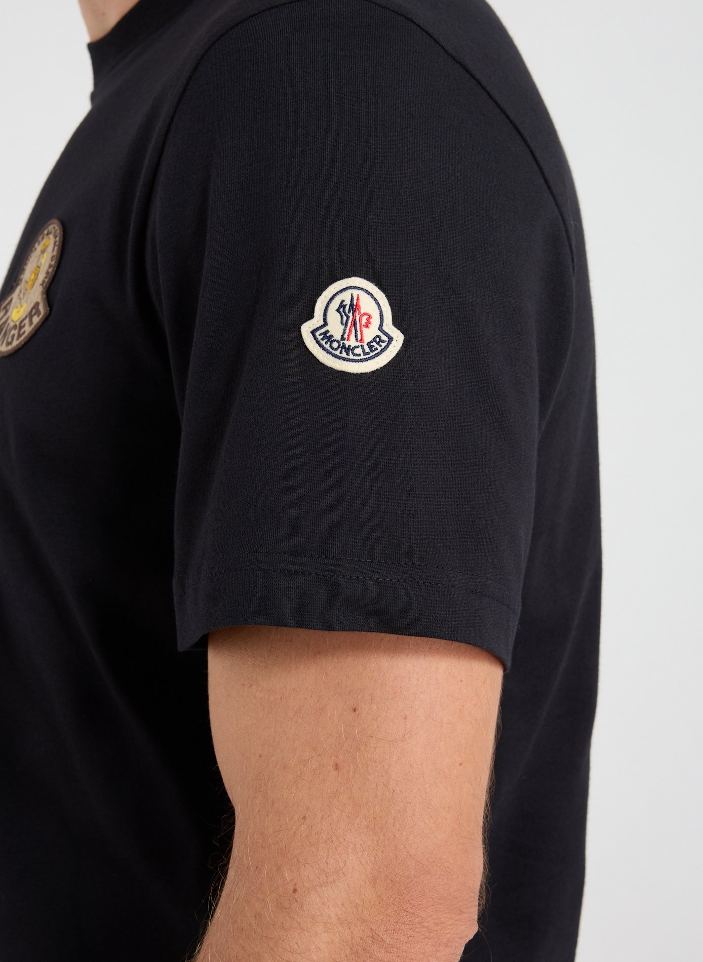 Cotton round-neck T-shirt MONCLER Black