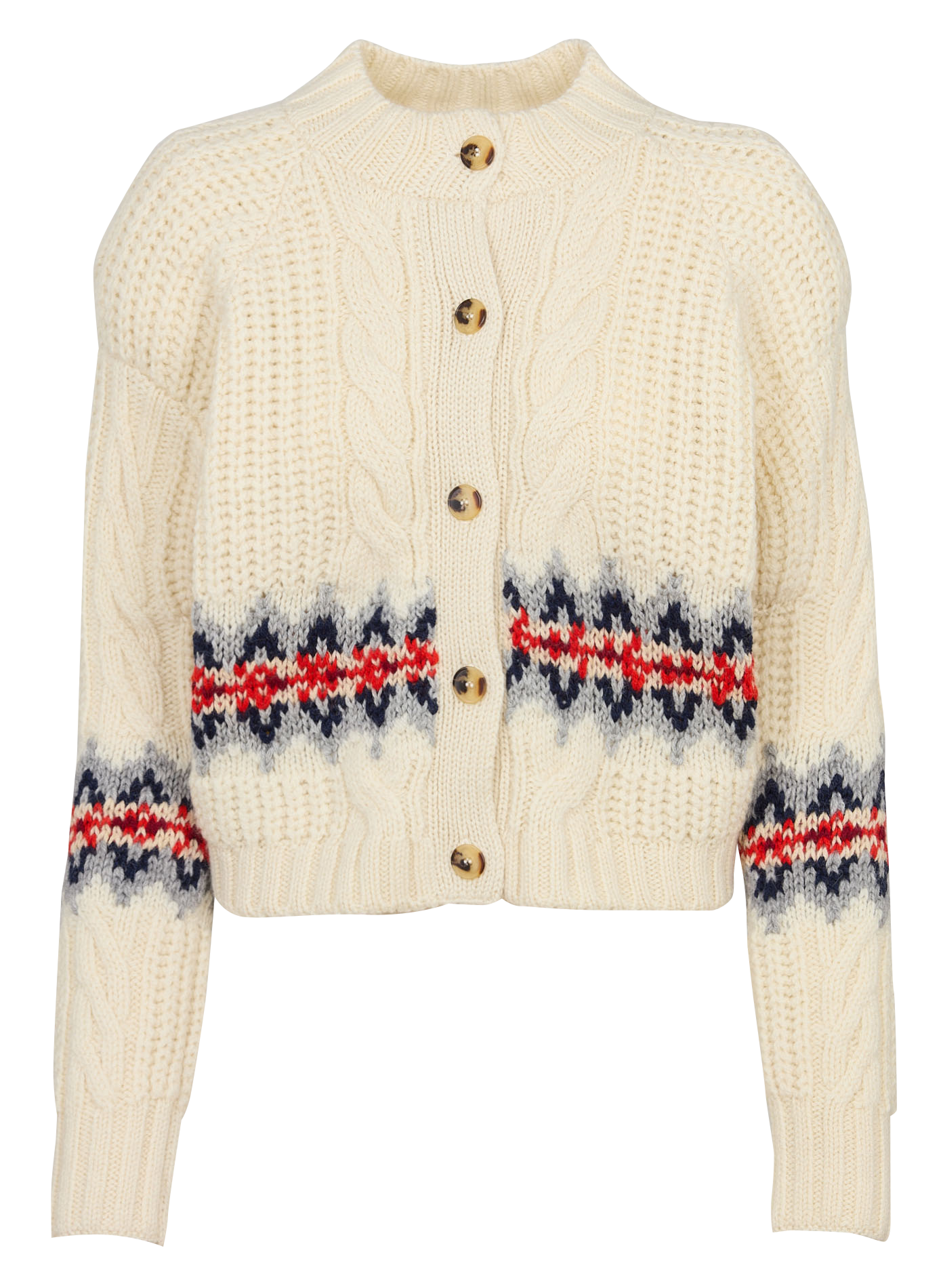 Gilet boutonné en maille imprimée garik IRO Beige