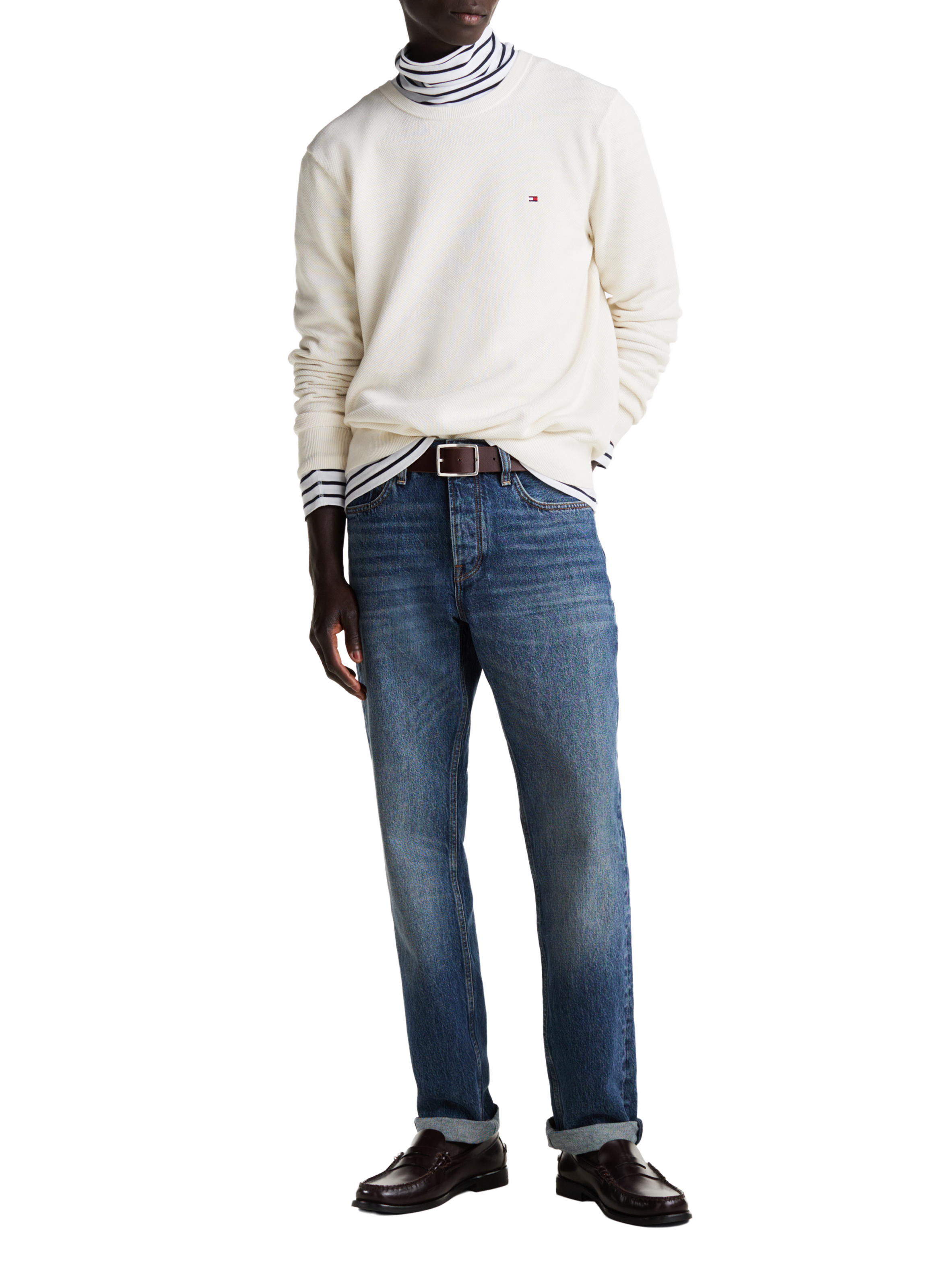 Cotton-blend jumper TOMMY HILFIGER Beige