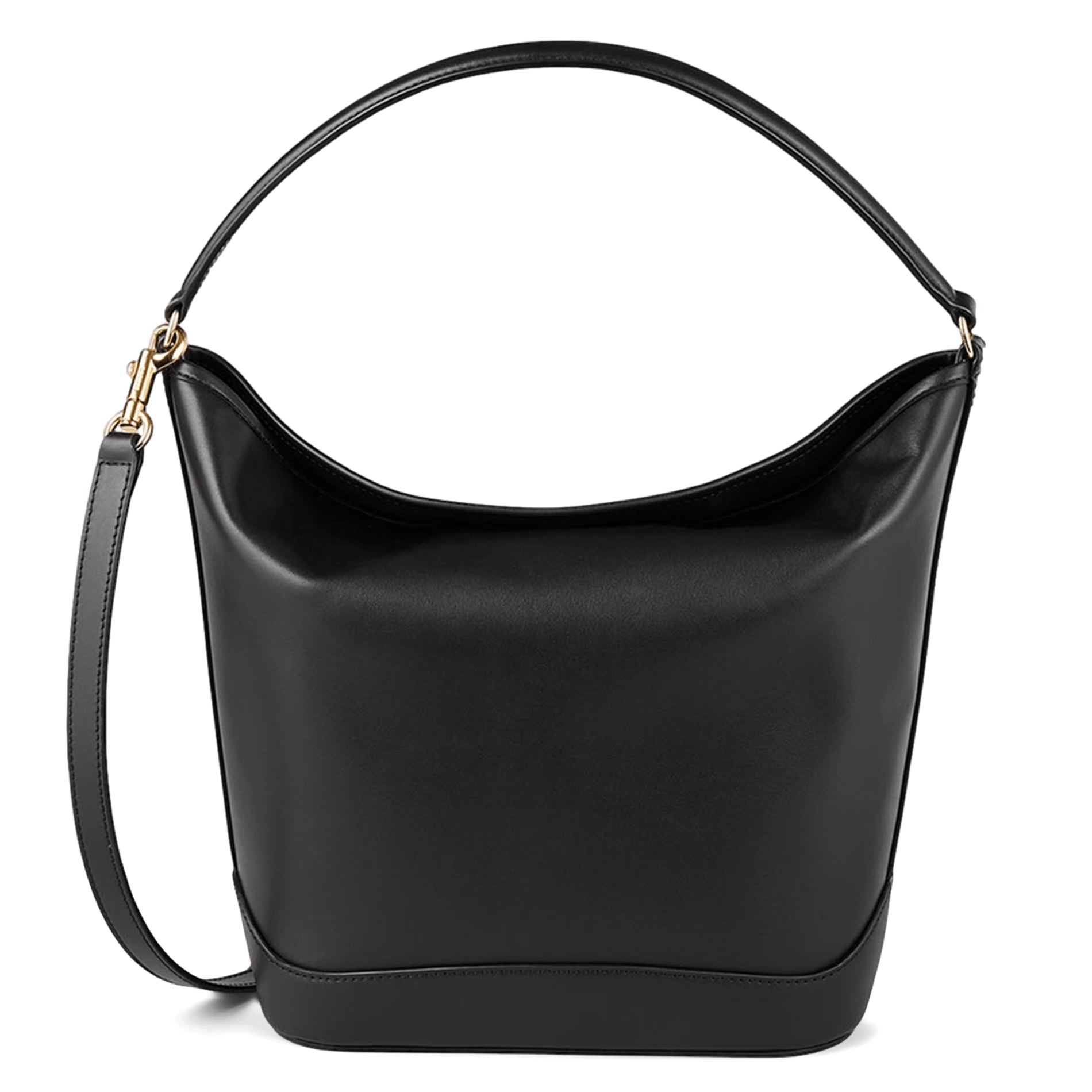Sac seau en cuir Noir