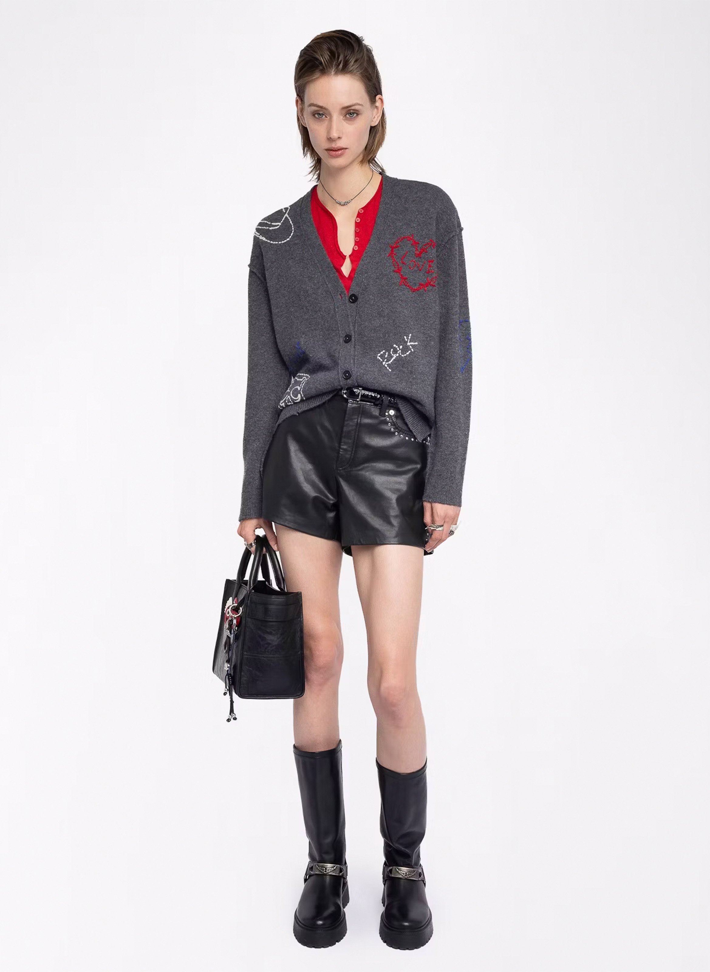 Gilet col v en cachemire mirkaz ZADIG&VOLTAIRE Gris