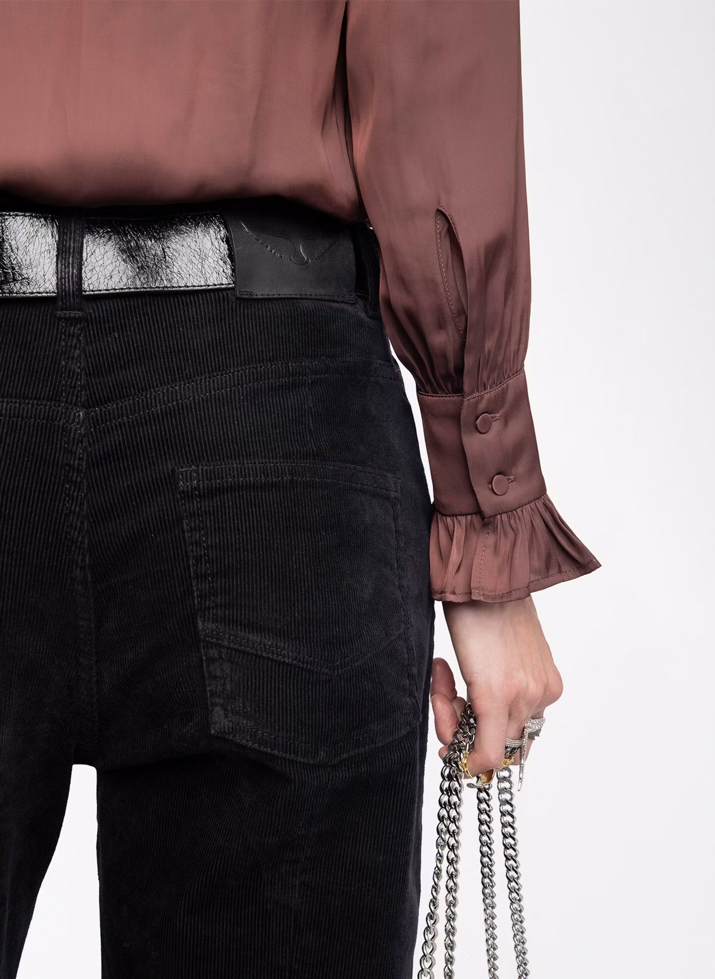 Chemise droite satinée thely ZADIG&VOLTAIRE Violet