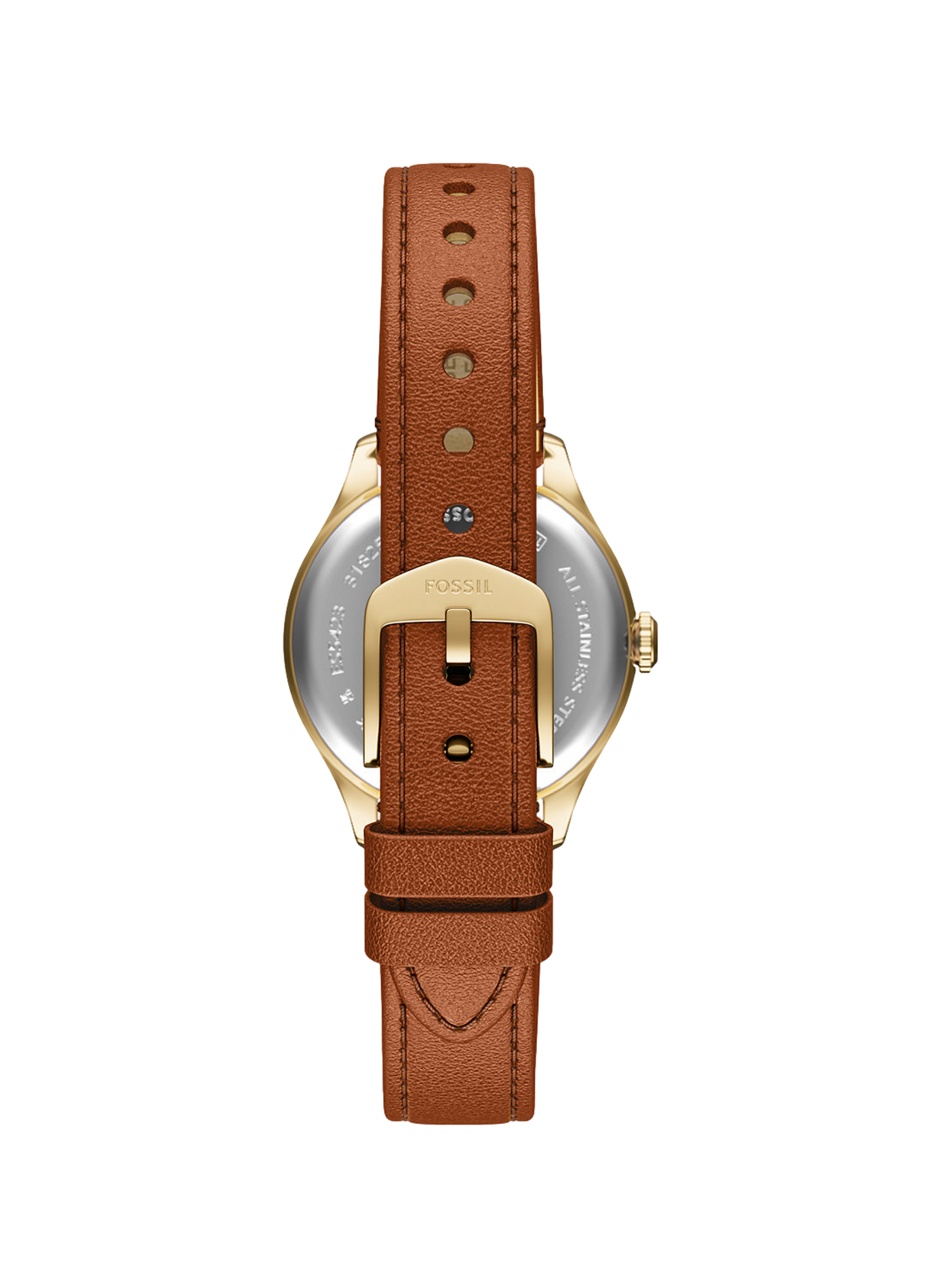 Montre quartz classique bracelet en cuir FOSSIL Argent