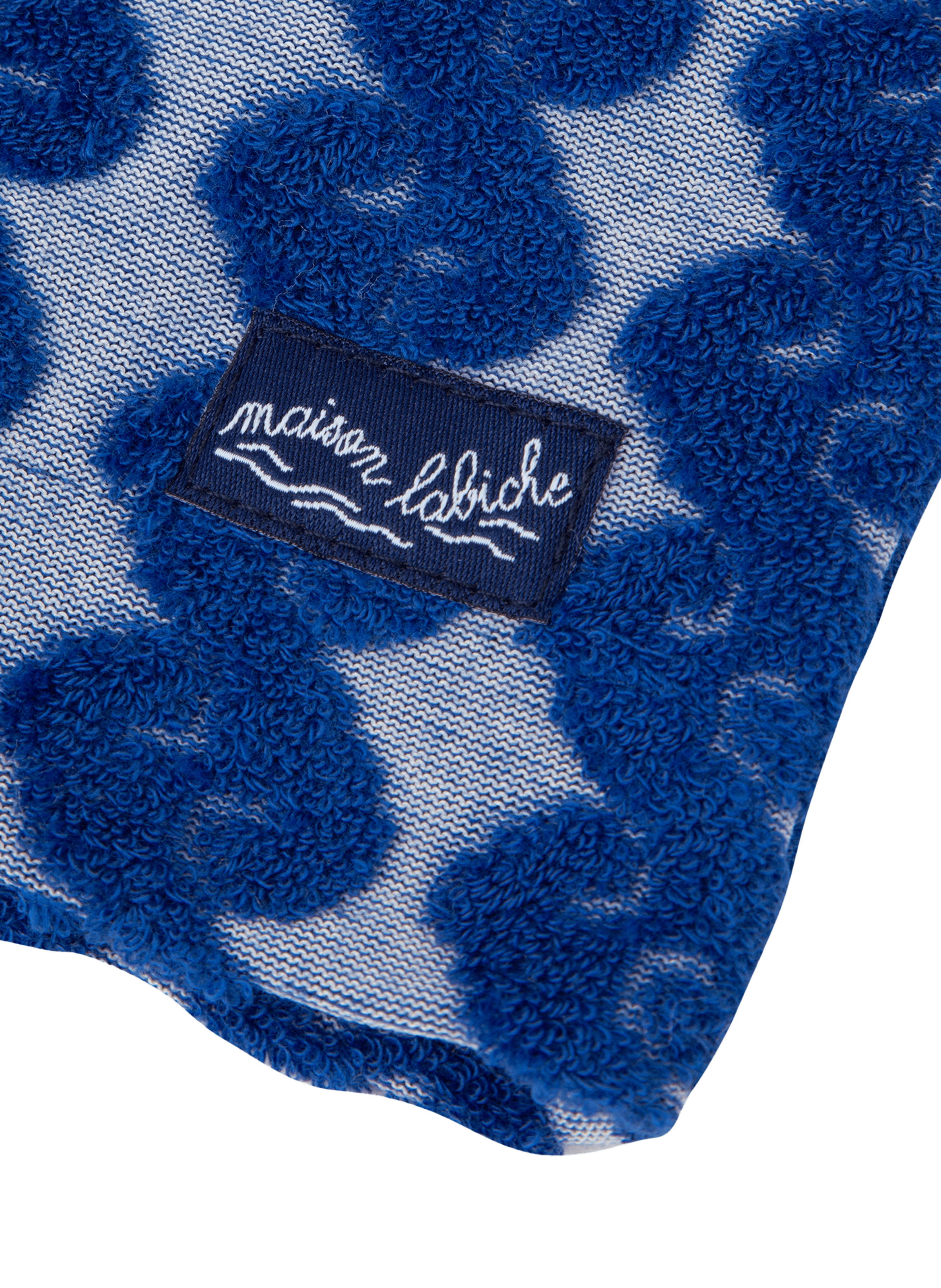 Polo Germain à motif en coton mélangé MAISON LABICHE Bleu