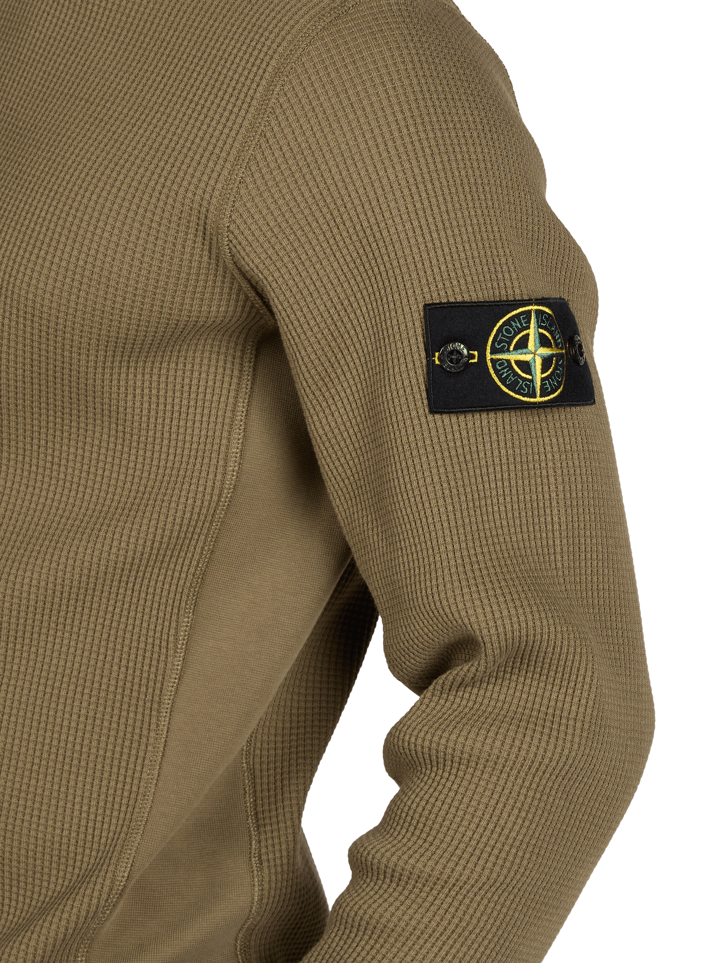 Sweatshirt texturé en coton mélangé STONE ISLAND Kaki