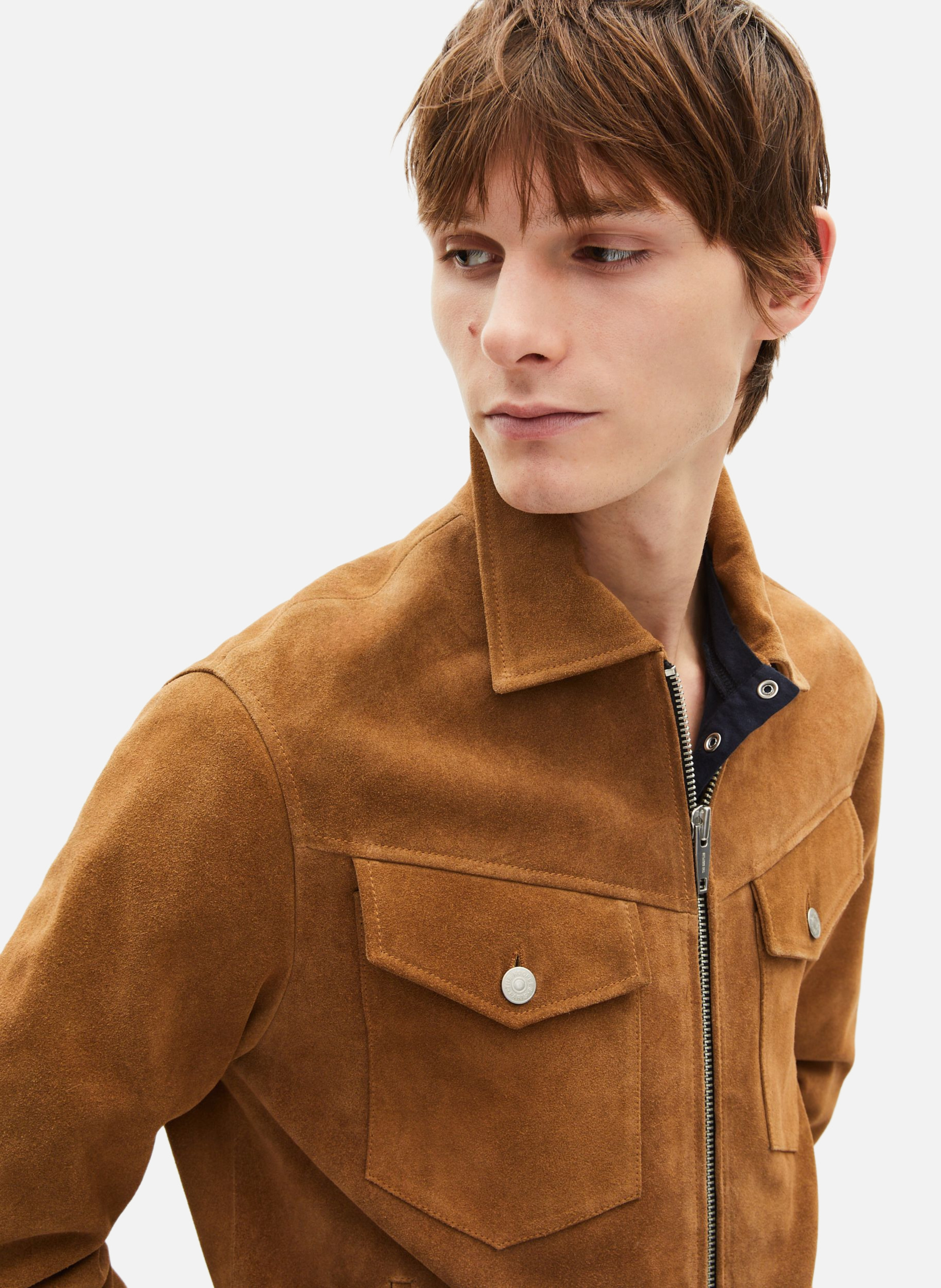 Blouson en suède THE KOOPLES Marron