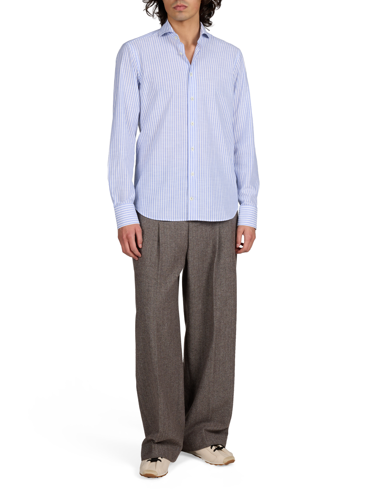 Chemise rayée slim en coton VAN LAACK Bleu