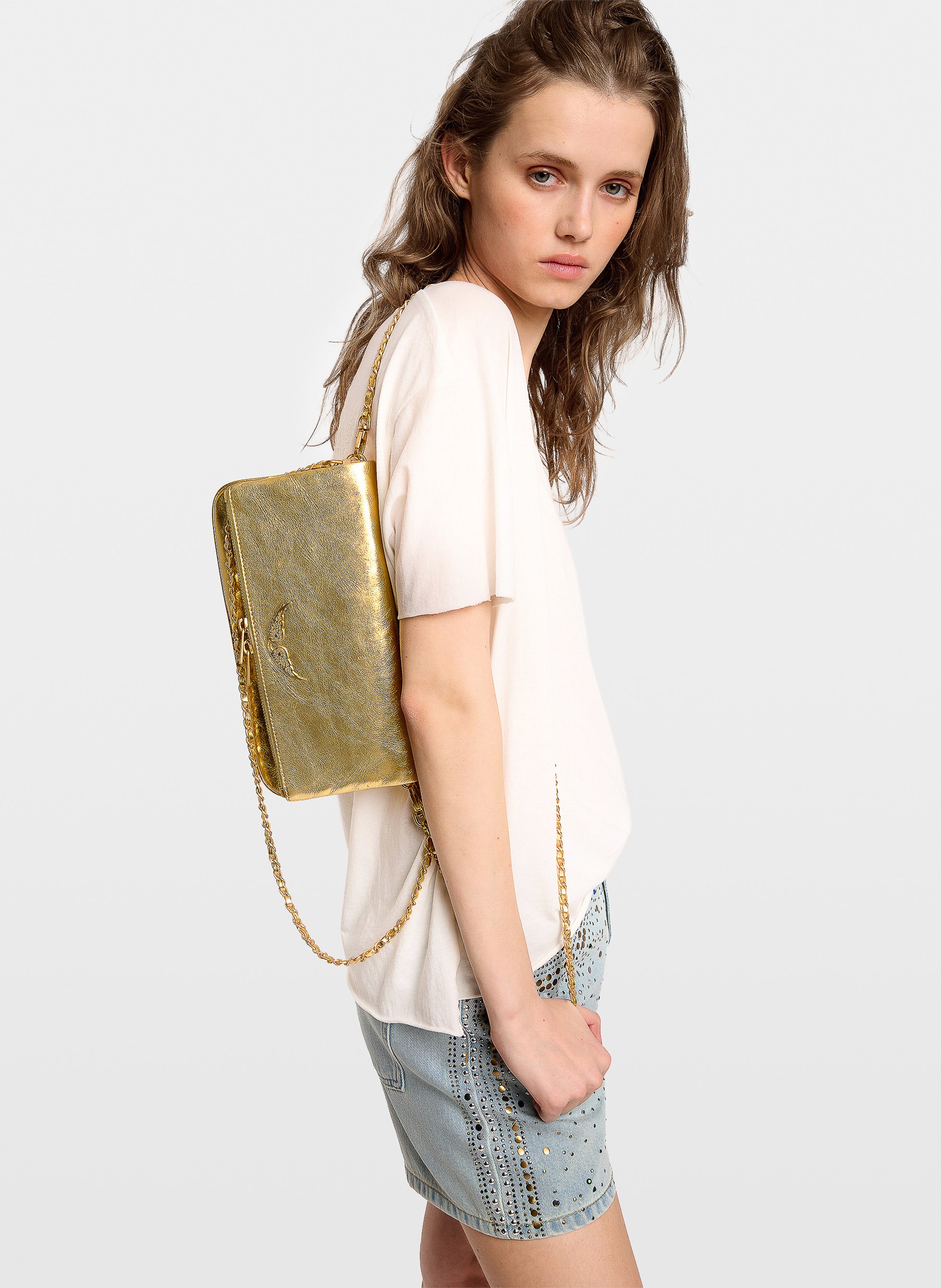 Tee-shirt col v en coton bio tommer ZADIG&VOLTAIRE Blanc