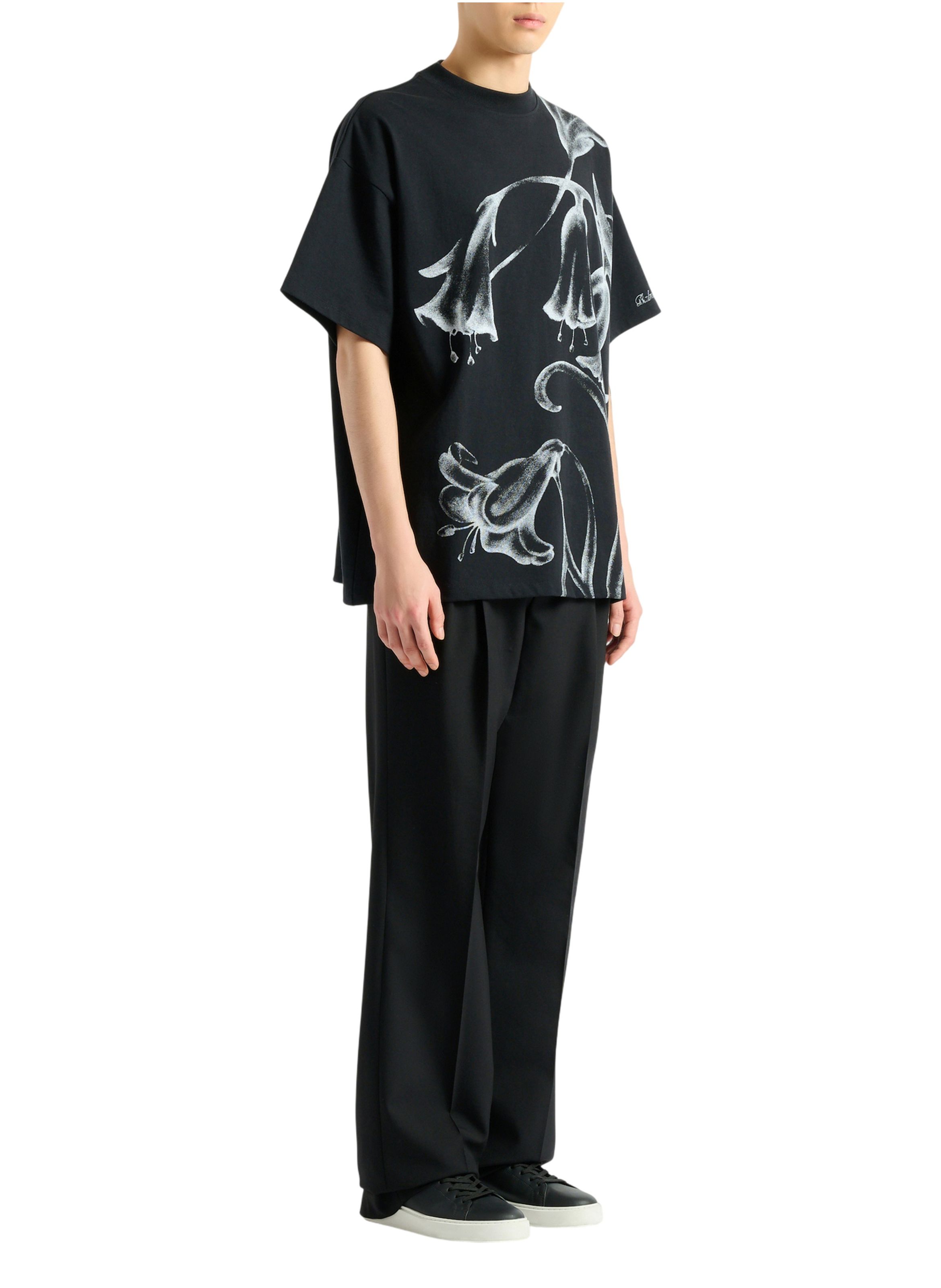 T-shirt balmain flower imprimé BALMAIN Noir