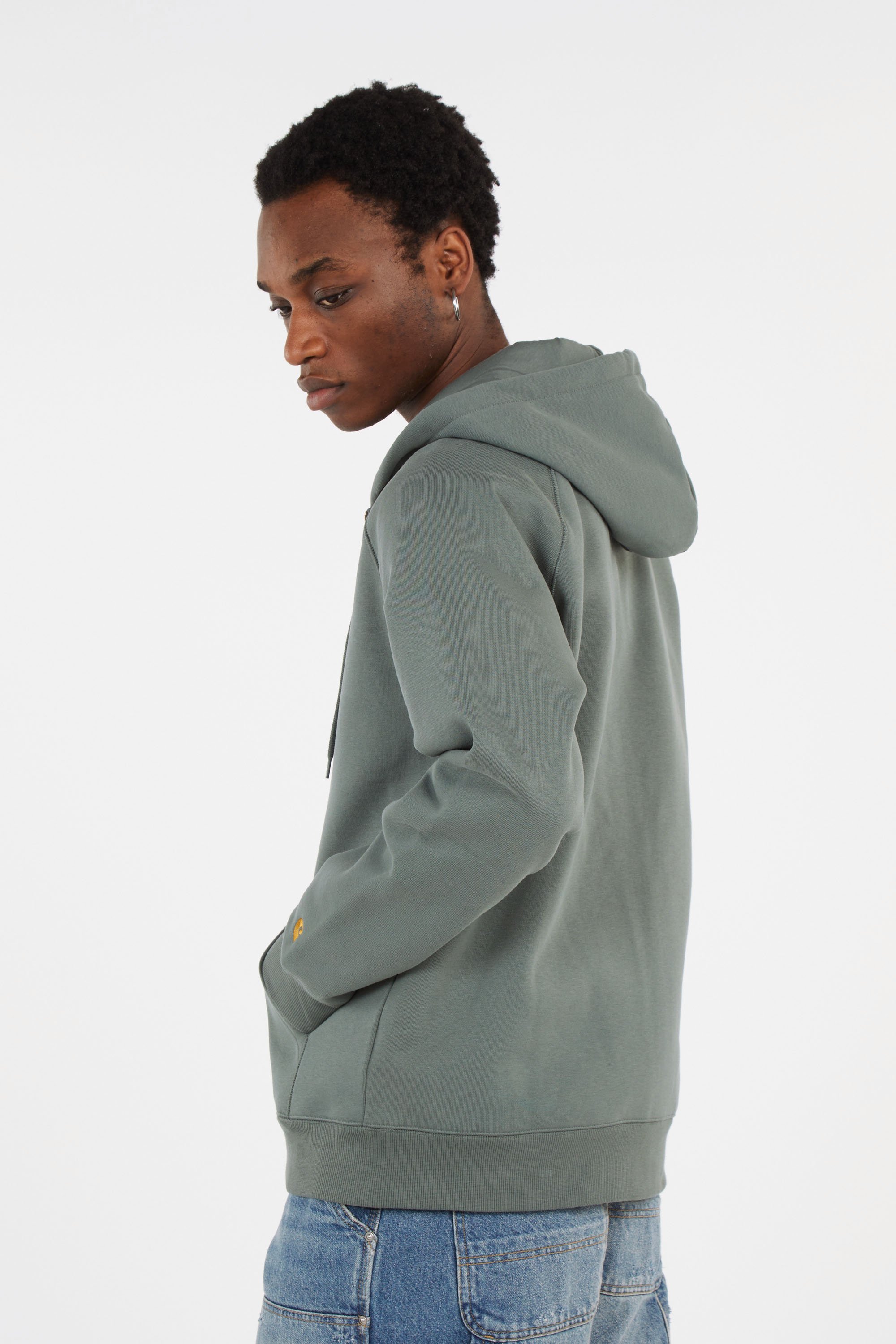Hoodie zippé hooded chase CARHARTT WIP Vert