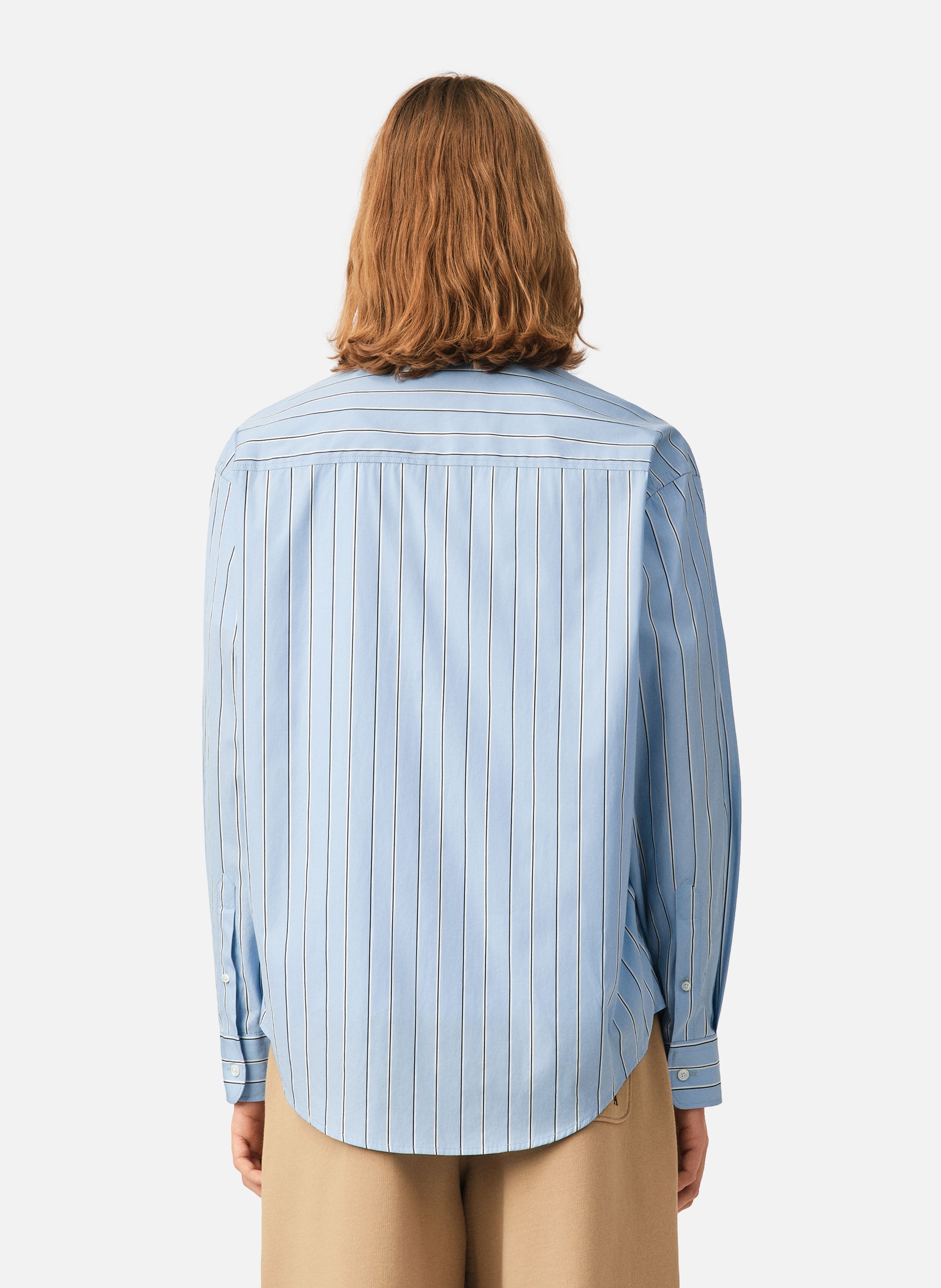 Chemise boxy en coton ami de coeur embossé AMI PARIS Bleu
