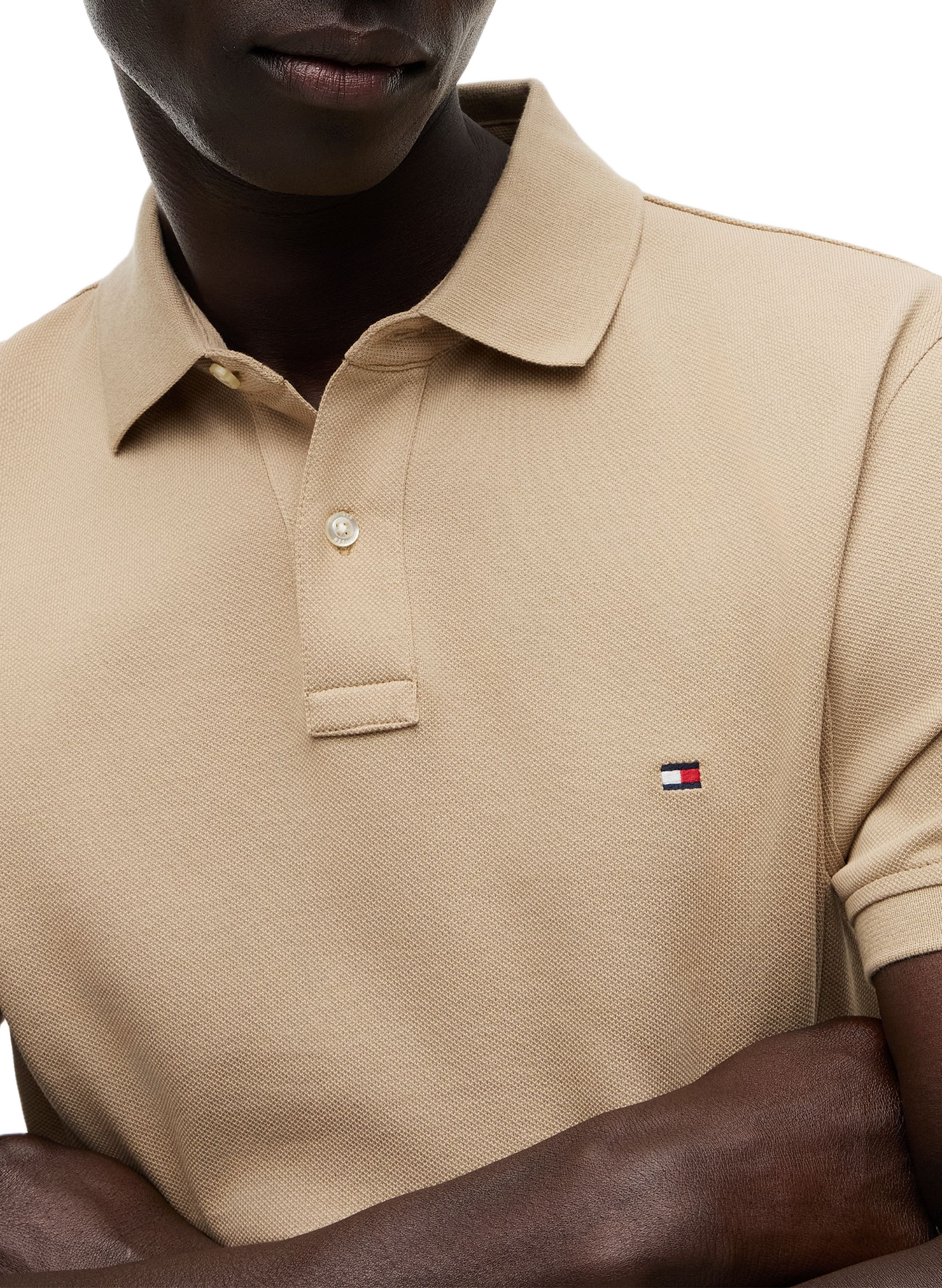Organic cotton piqué polo shirt | Beige TOMMY HILFIGER Men