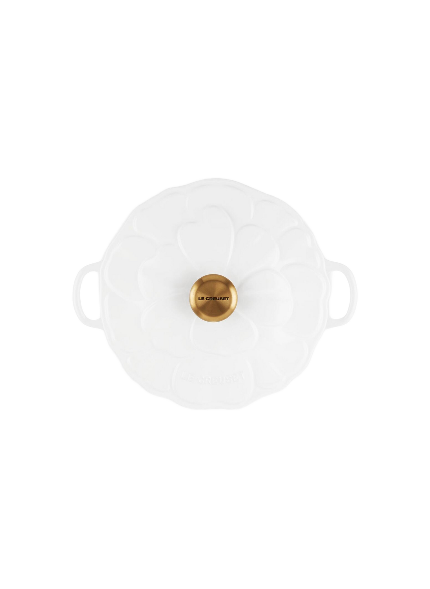 Emaille Gusseisen Blumenkochtopf LE CREUSET Weiss