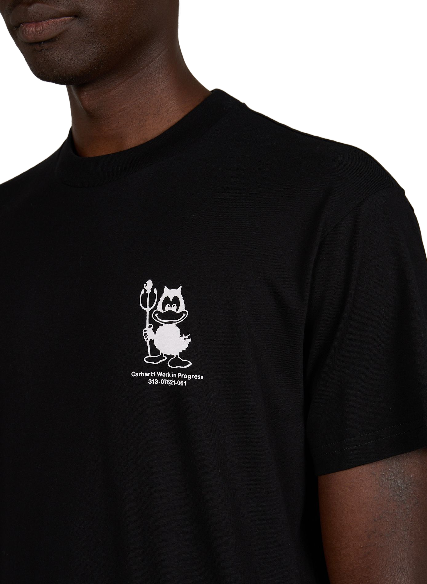 Tee-shirt droit sérigraphié CARHARTT WIP Noir