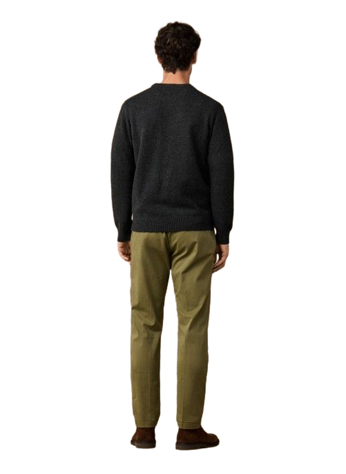 Pull col rond en laine  HACKETT Grey