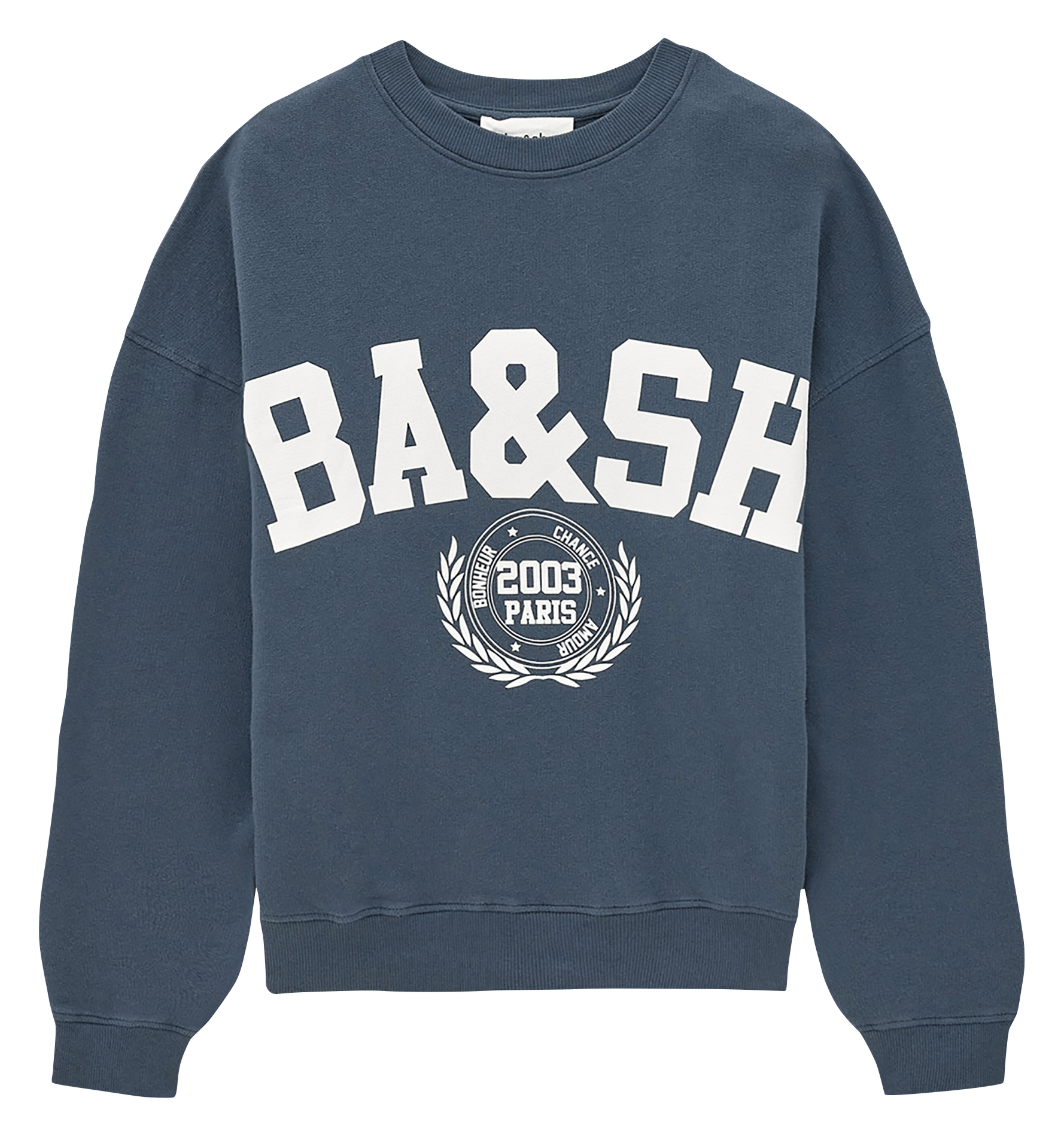 Trui met bedrukt logo van gemengd katoen Benjamin | Blauw BA&SH Dames