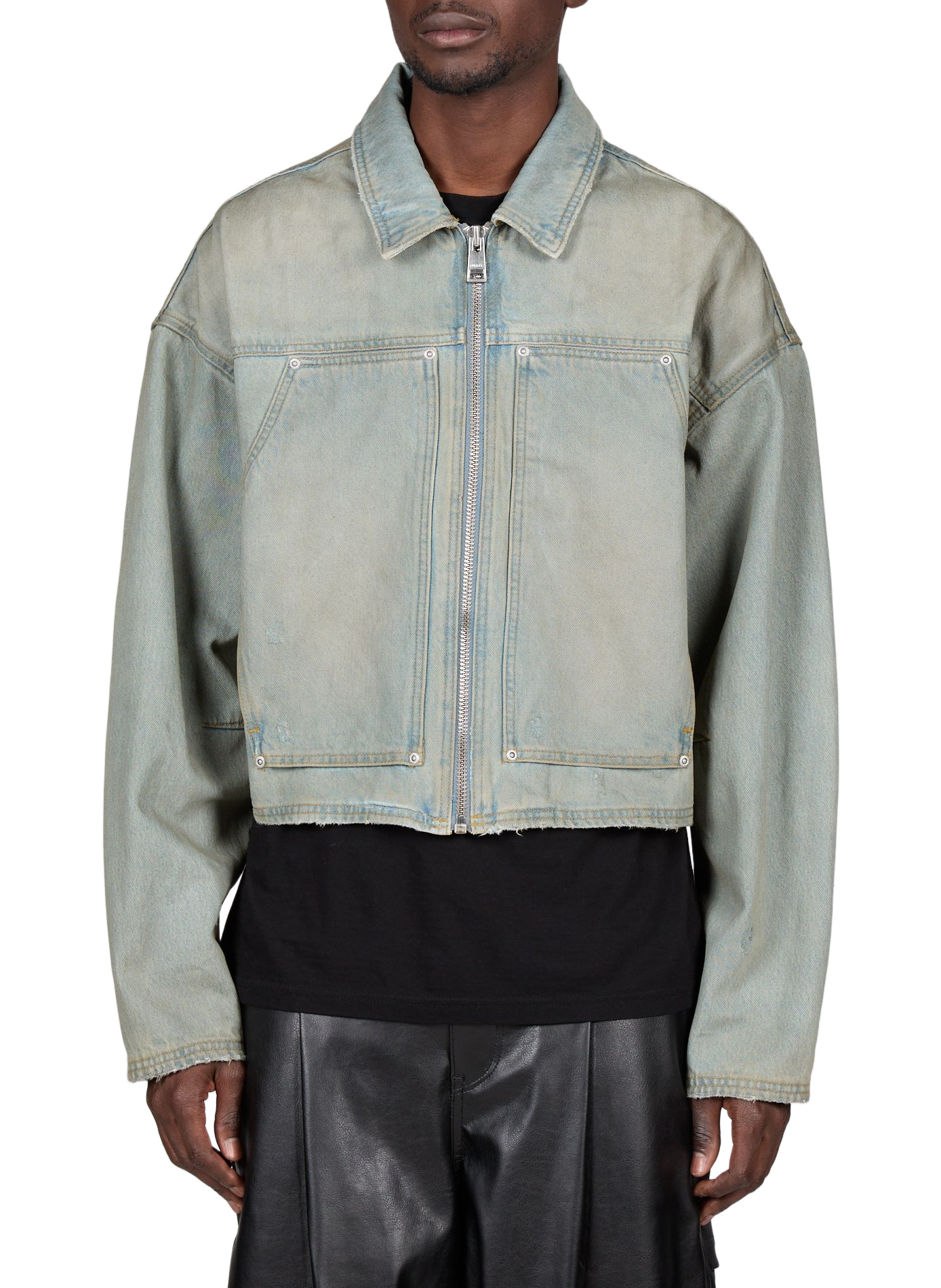 Veste en denim de coton délavée | Bleu PURPLE BRAND Homme