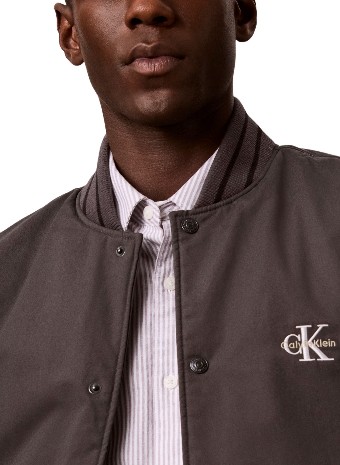 Teddykragen Daunenjacke CALVIN KLEIN Grau