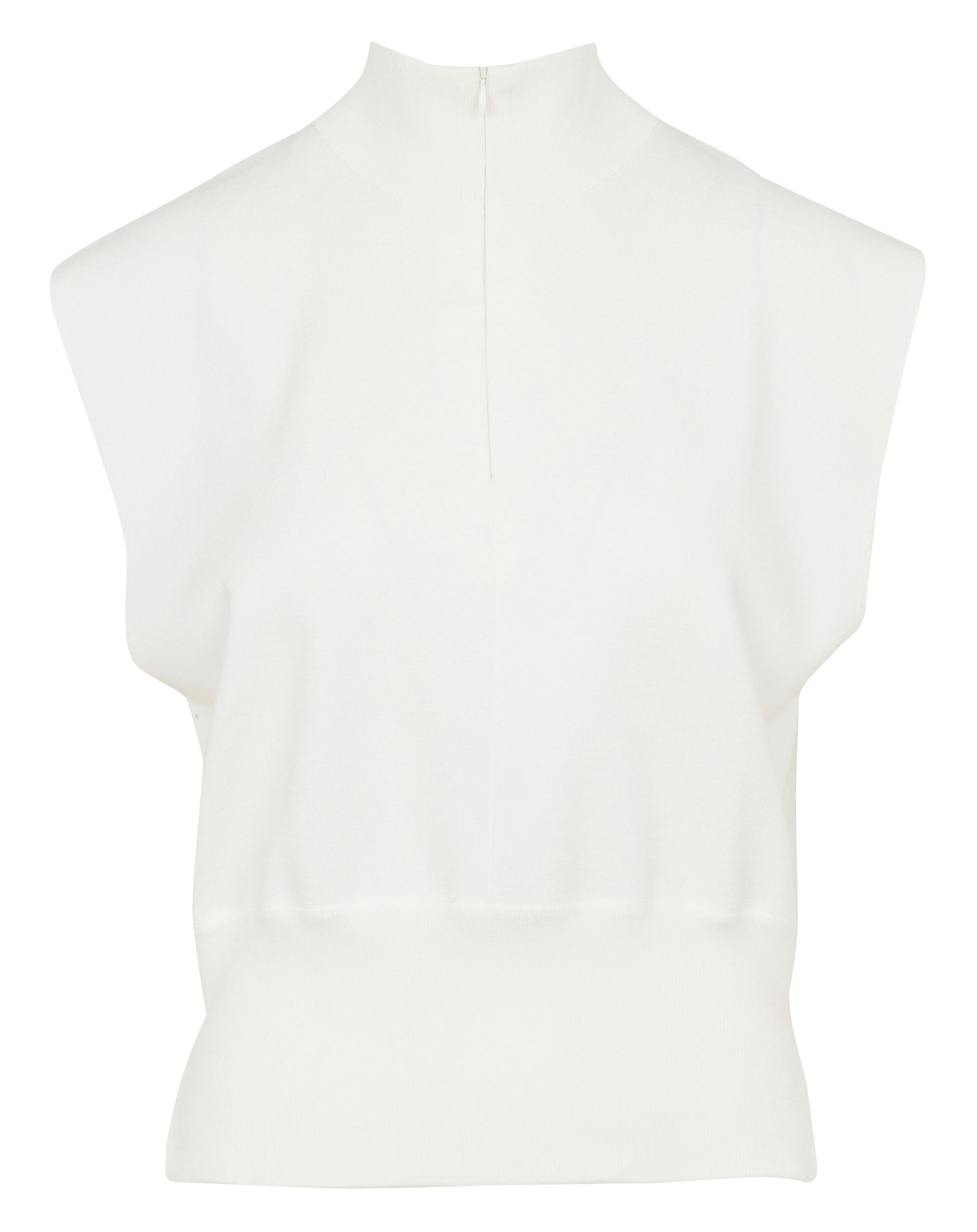 Pull droit sans manches col camionneur IKKS Blanc