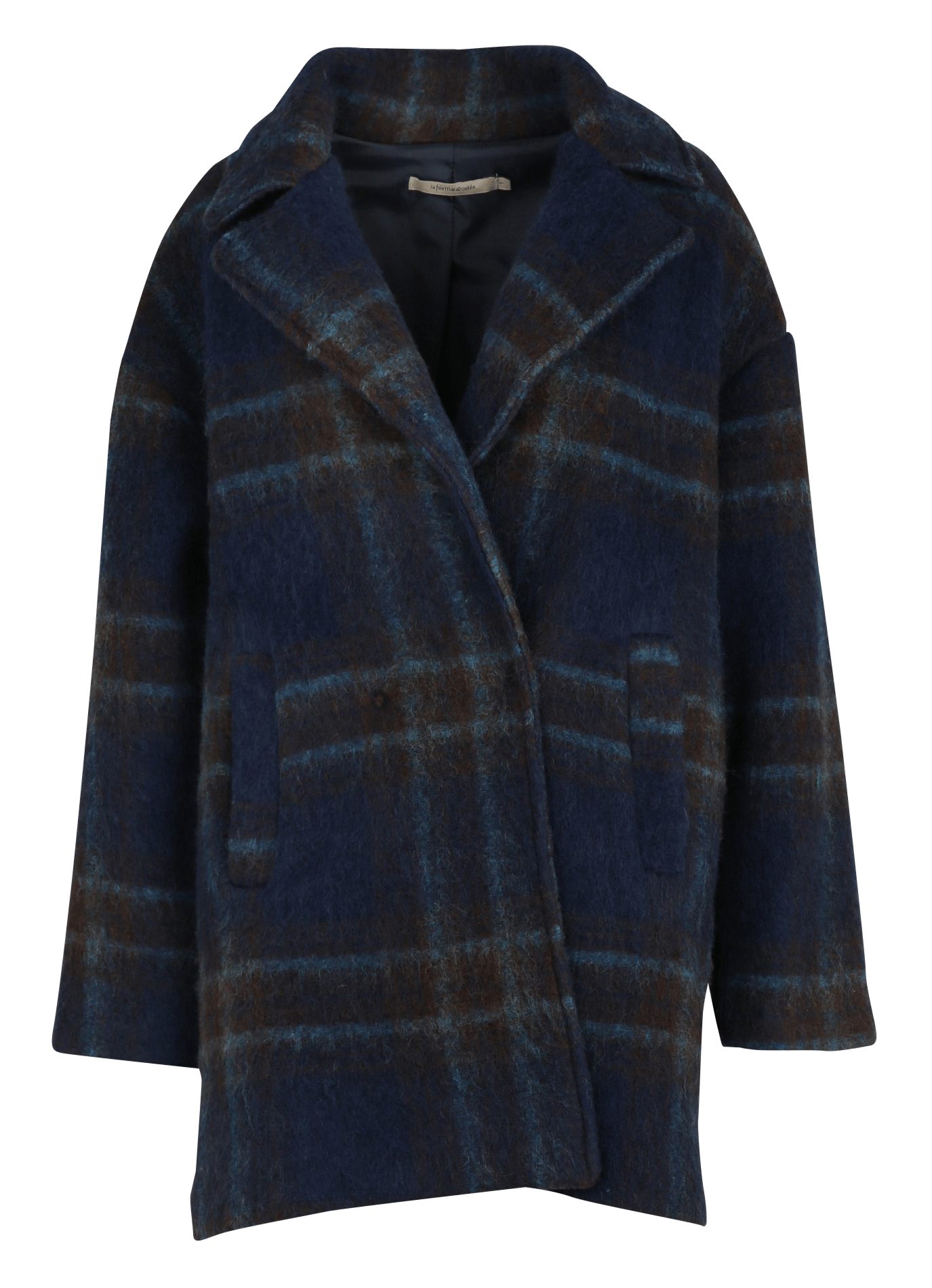 Oversized jas van gemengde wol LA FEE MARABOUTEE Blauw