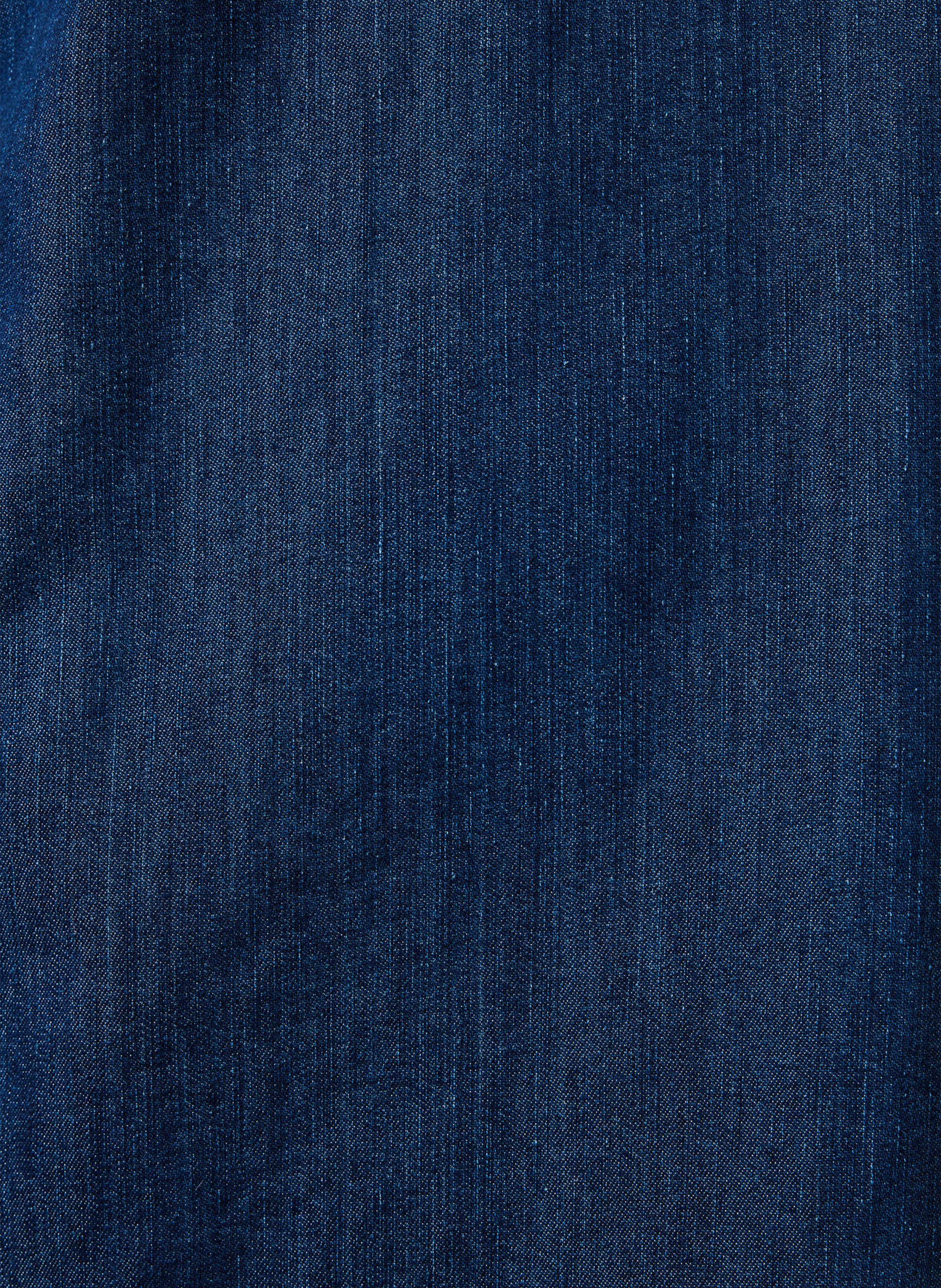 Korte, losvallende jurk van katoenmix LA FEE MARABOUTEE Blauw