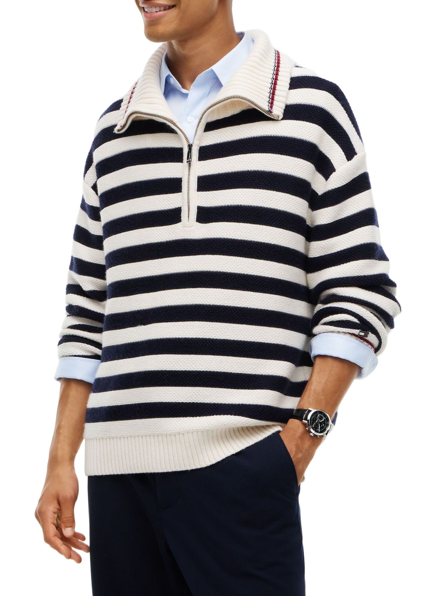 Striped zip-neck sweater TOMMY HILFIGER Multicolour